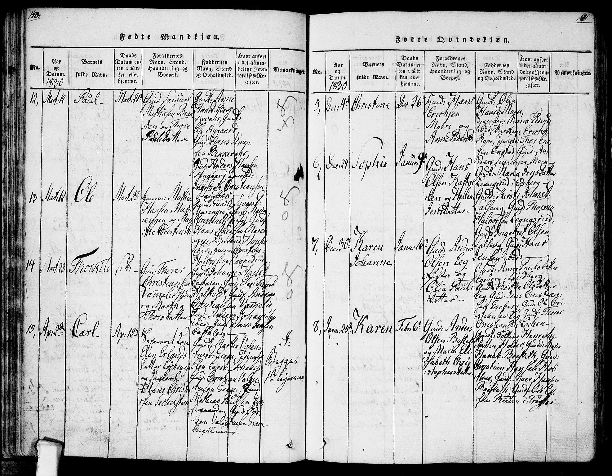 Askim prestekontor Kirkebøker, AV/SAO-A-10900/F/Fa/L0004: Parish register (official) no. 4, 1817-1846, p. 140-141