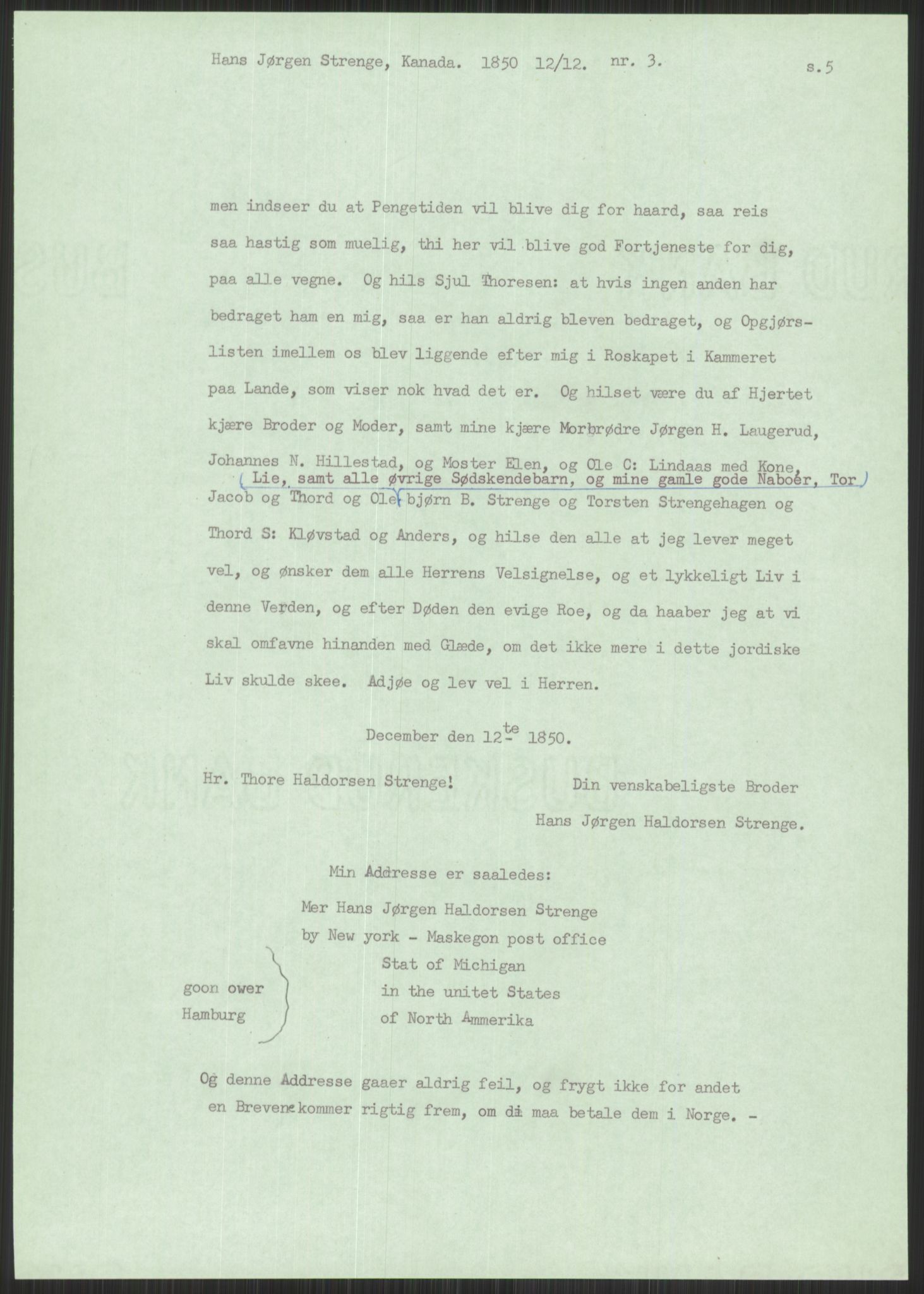 Samlinger til kildeutgivelse, Amerikabrevene, RA/EA-4057/F/L0021: Innlån fra Buskerud: Michalsen - Ål bygdearkiv, 1838-1914, p. 493