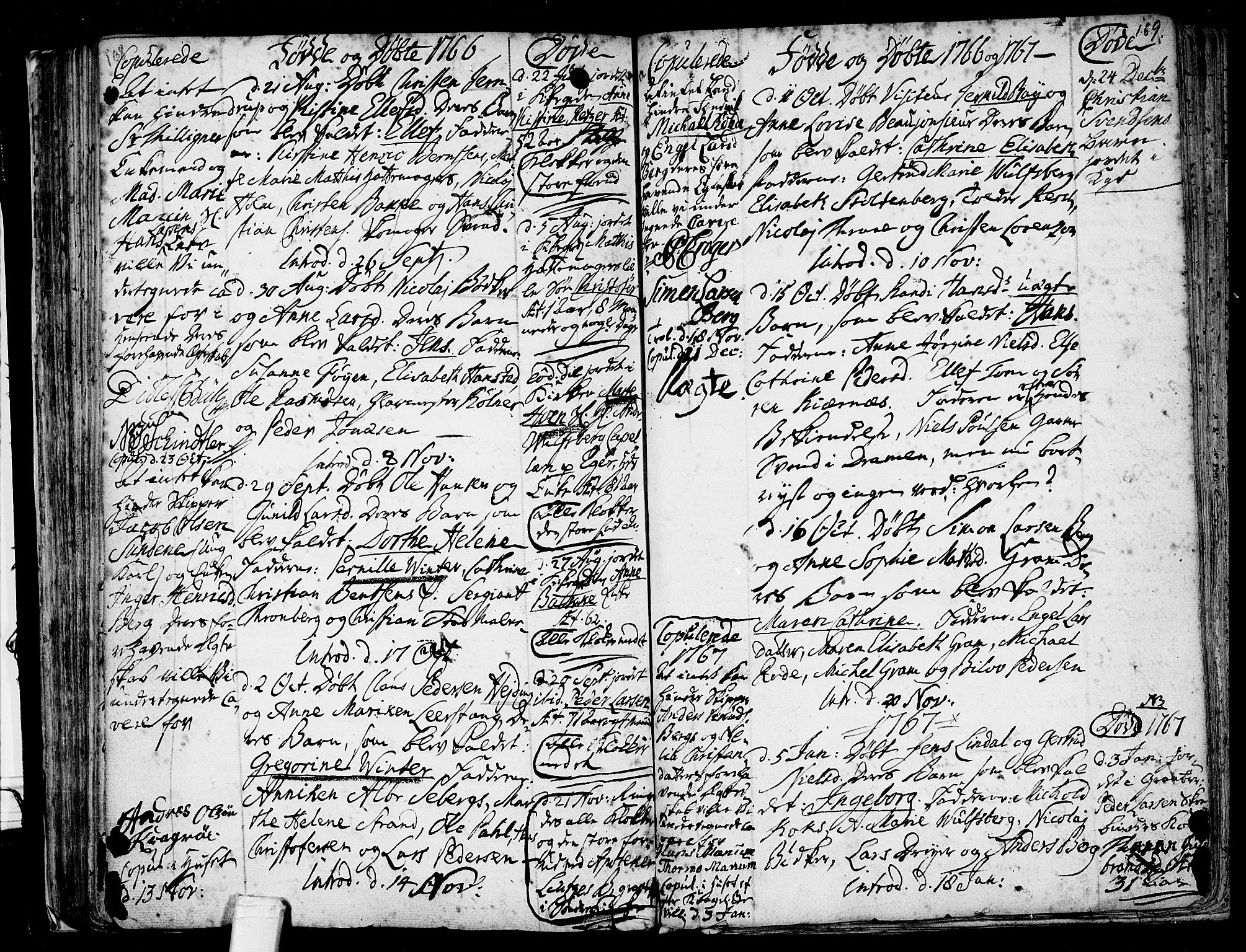 Tønsberg kirkebøker, AV/SAKO-A-330/F/Fb/L0001: Parish register (official) no. II 1, 1690-1796, p. 168-169