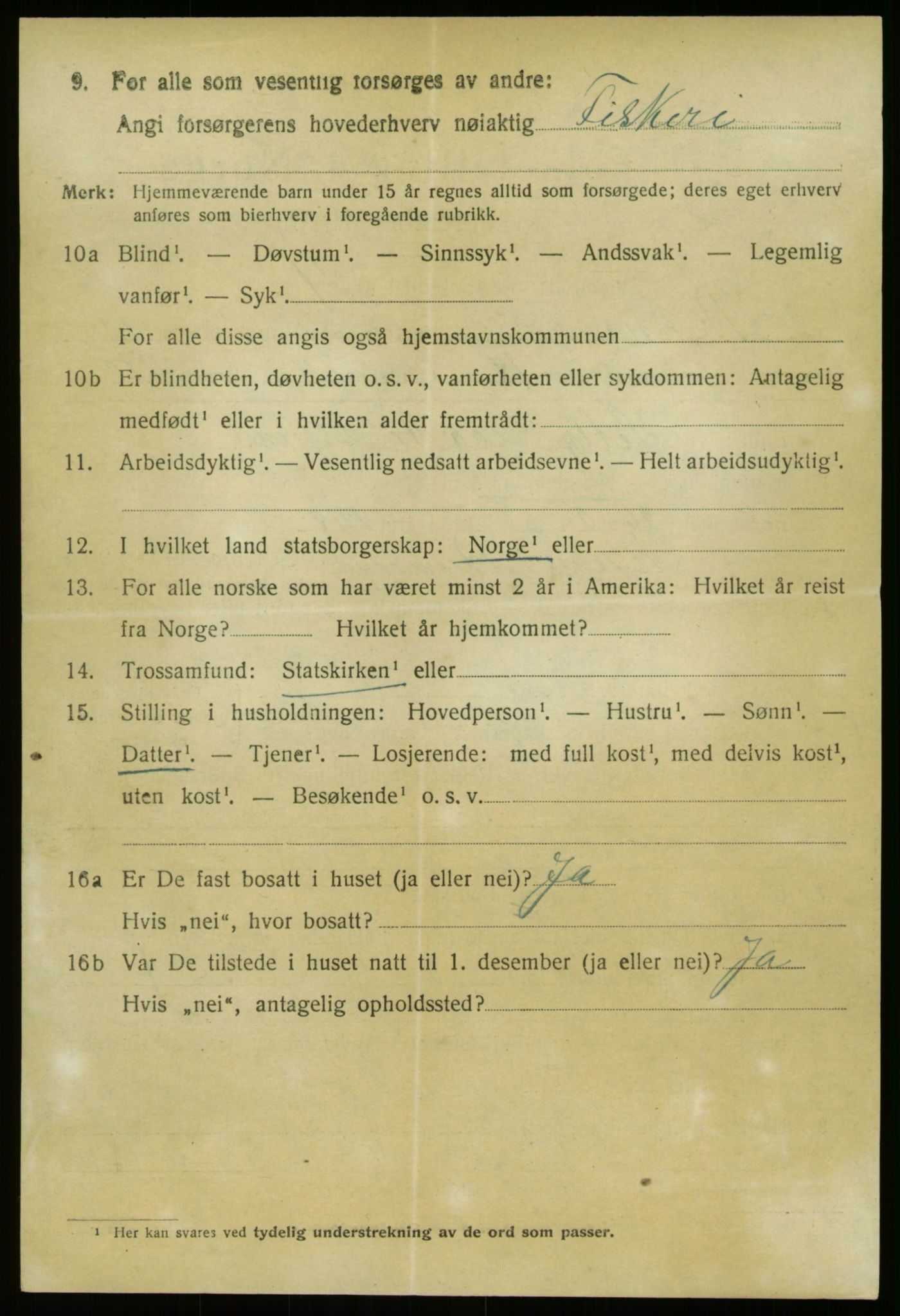 SAB, 1920 census for Bremanger, 1920, p. 5607