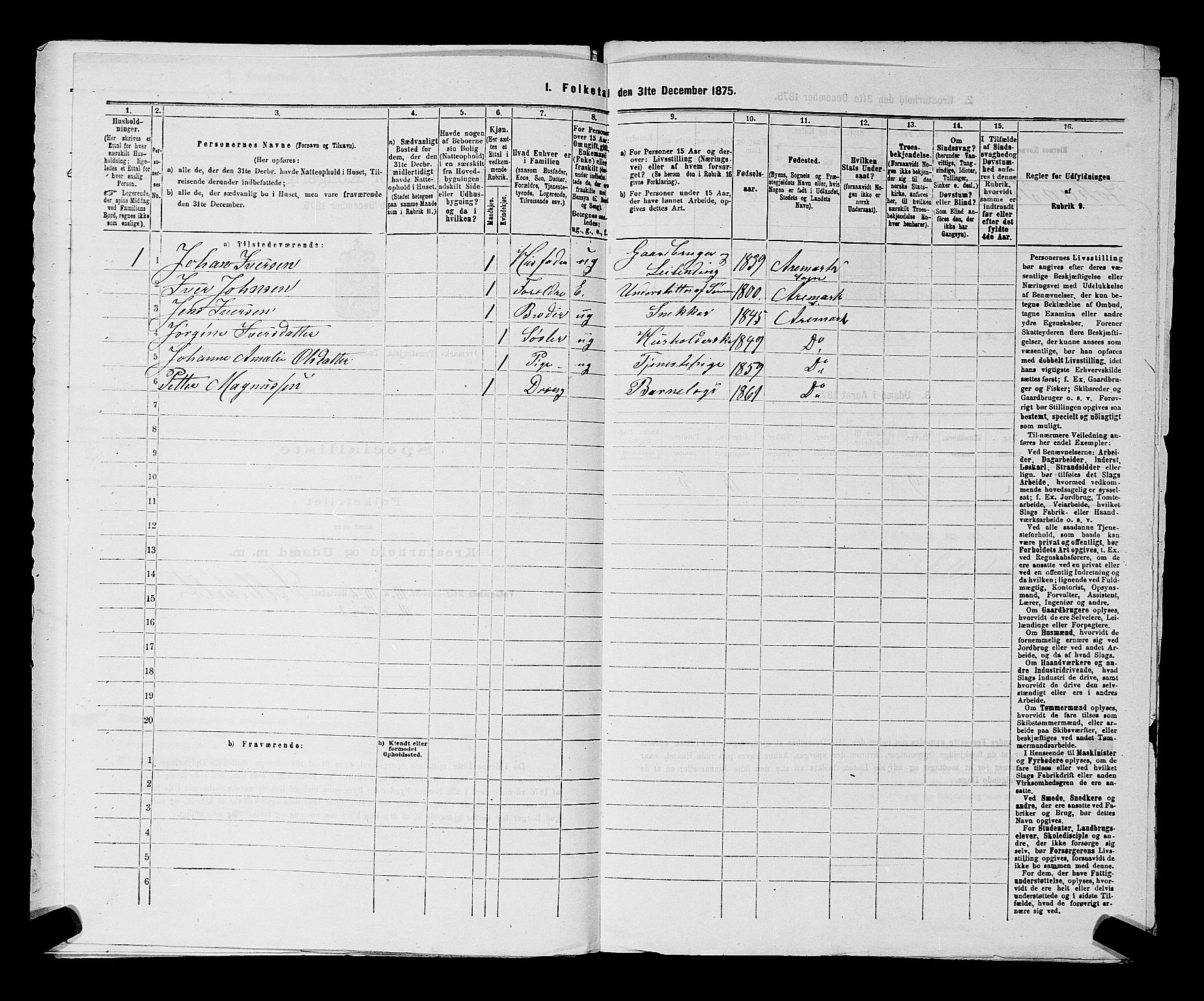 RA, 1875 census for 0118P Aremark, 1875, p. 816