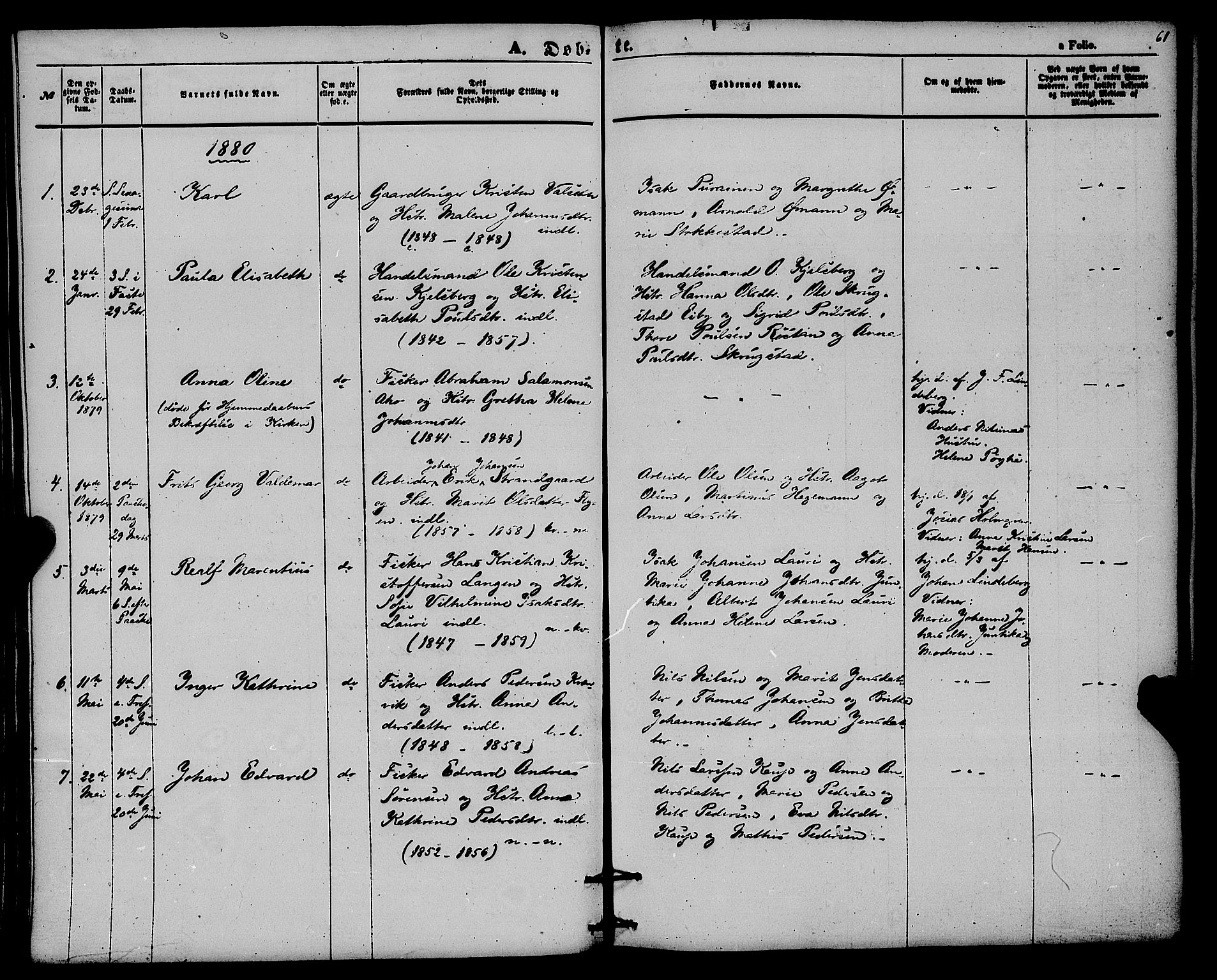Alta sokneprestkontor, SATØ/S-1338/H/Ha/L0004.kirke: Parish register (official) no. 4, 1858-1880, p. 61