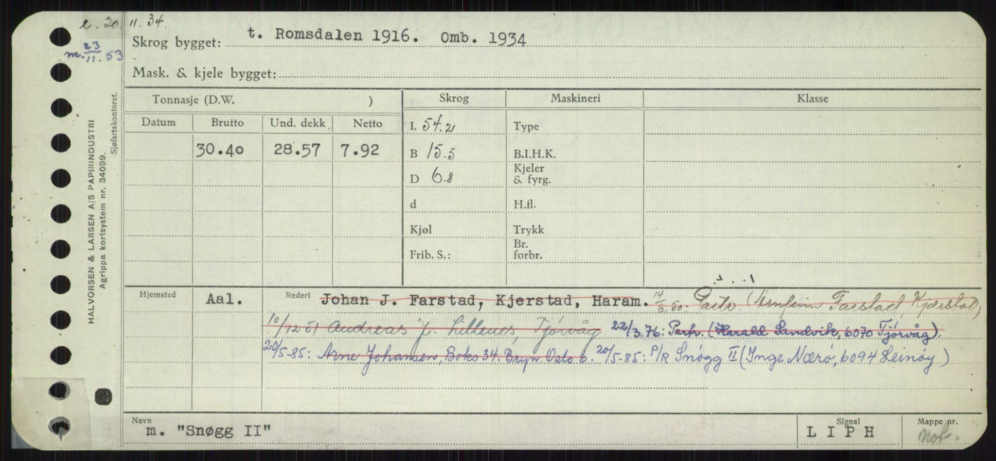 Sjøfartsdirektoratet med forløpere, Skipsmålingen, RA/S-1627/H/Ha/L0005/0002: Fartøy, S-Sven / Fartøy, Skjo-Sven, p. 143