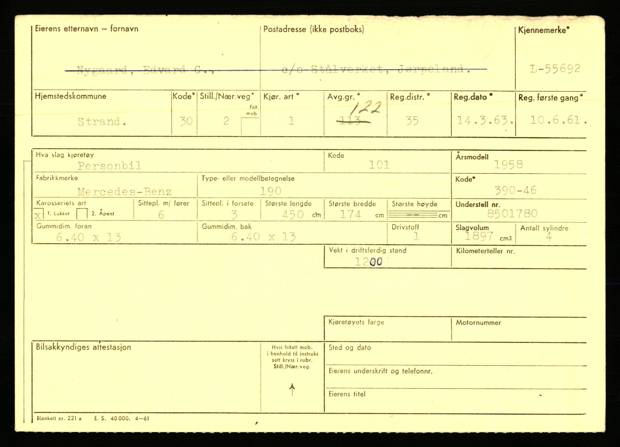 Stavanger trafikkstasjon, AV/SAST-A-101942/0/F/L0054: L-54200 - L-55699, 1930-1971, p. 2807