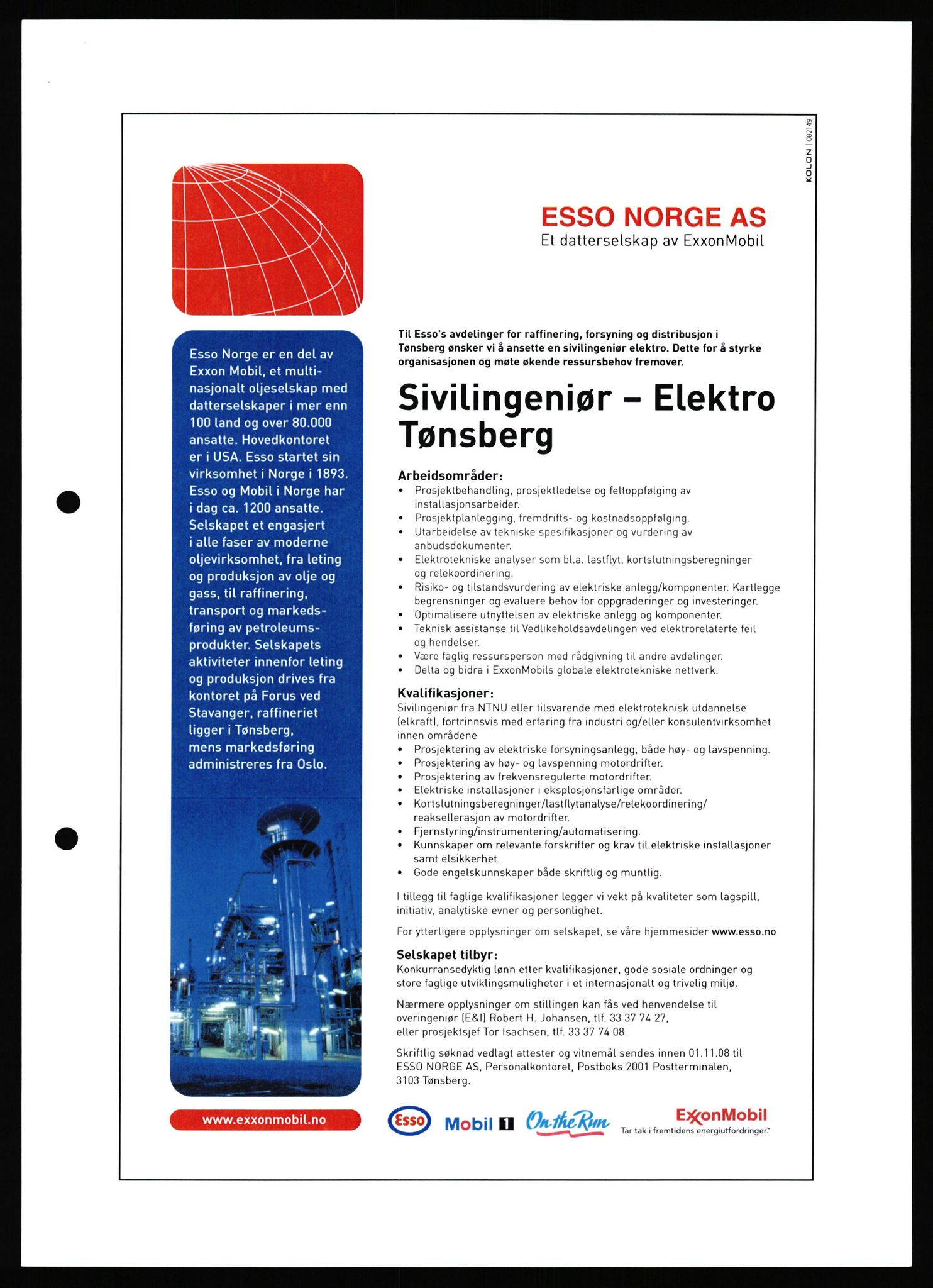 Pa 0982 - Esso Norge A/S, AV/SAST-A-100448/X/Xd/L0007: Ukenytt, 2007-2012