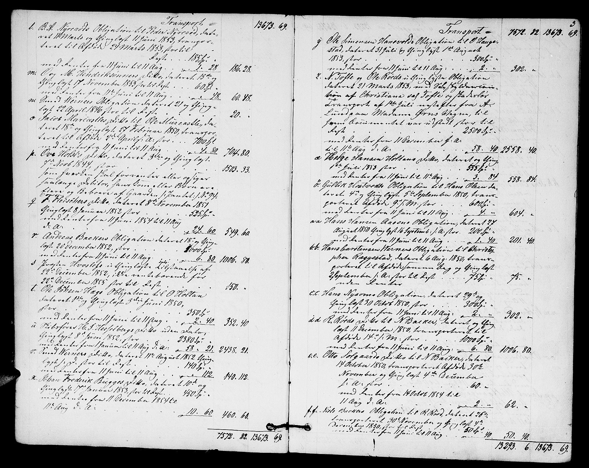 Holmestrand byfogd, AV/SAKO-A-223/H/Hd/L0002: Skifteutlodningsprotokoll, 1855-1887, p. 2-3