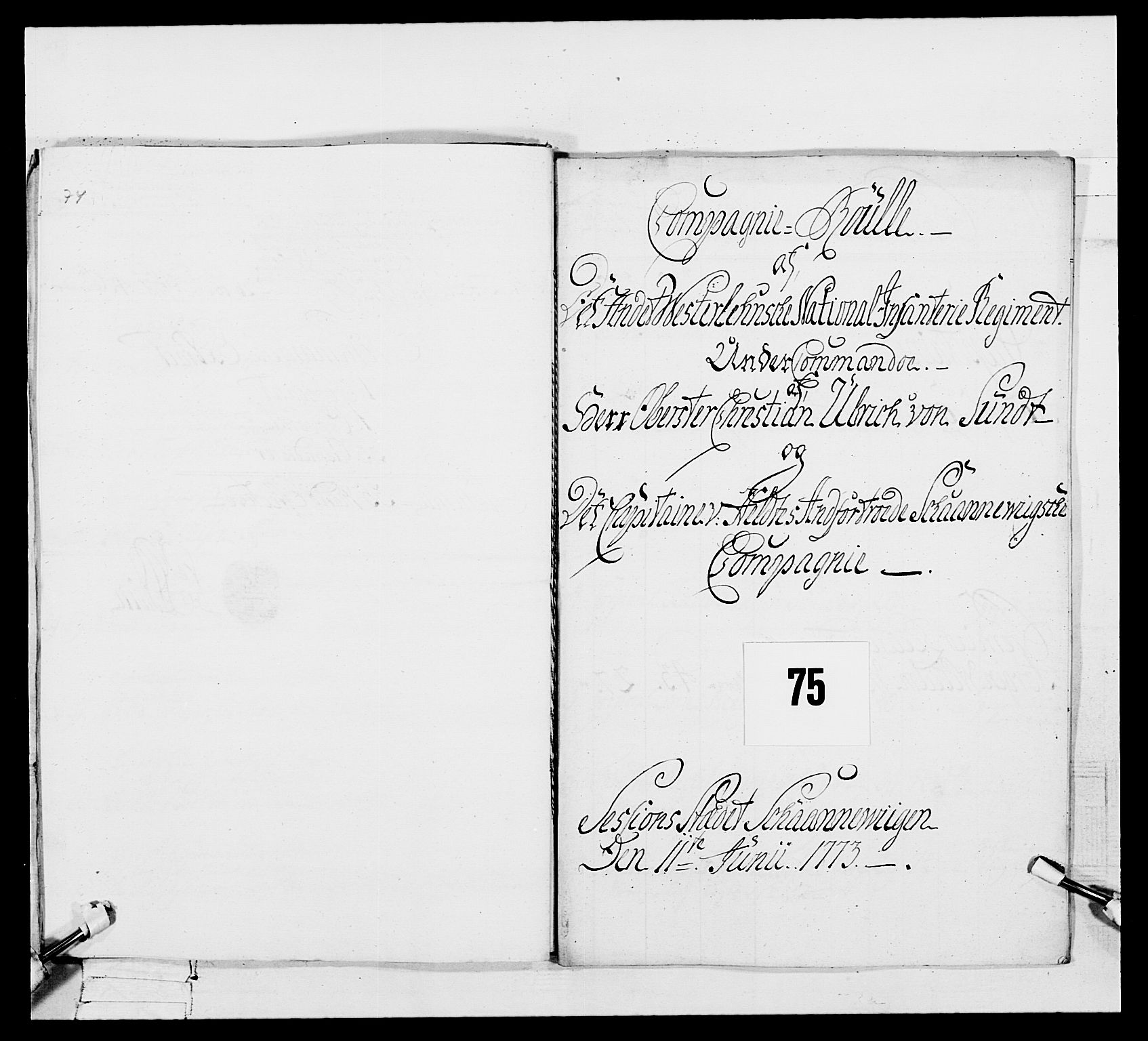 Generalitets- og kommissariatskollegiet, Det kongelige norske kommissariatskollegium, AV/RA-EA-5420/E/Eh/L0105: 2. Vesterlenske nasjonale infanteriregiment, 1766-1773, p. 499