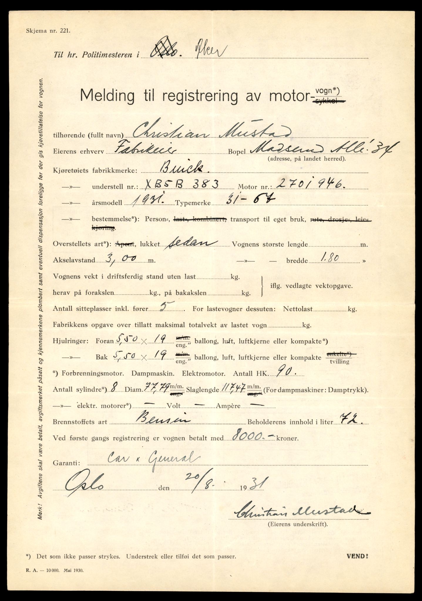 Møre og Romsdal vegkontor - Ålesund trafikkstasjon, AV/SAT-A-4099/F/Fe/L0022: Registreringskort for kjøretøy T 10584 - T 10694, 1927-1998, p. 1177