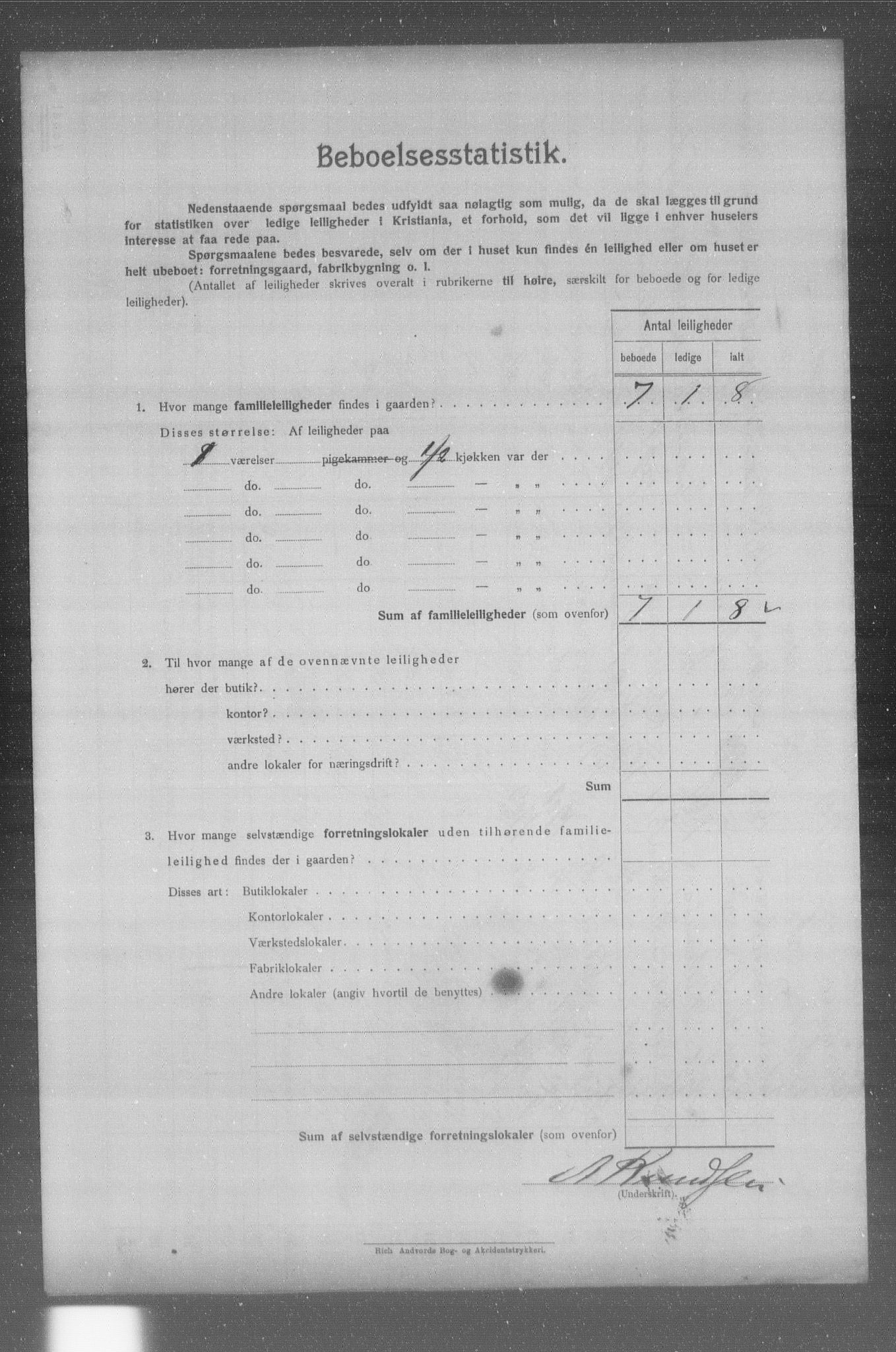 OBA, Municipal Census 1904 for Kristiania, 1904, p. 12633