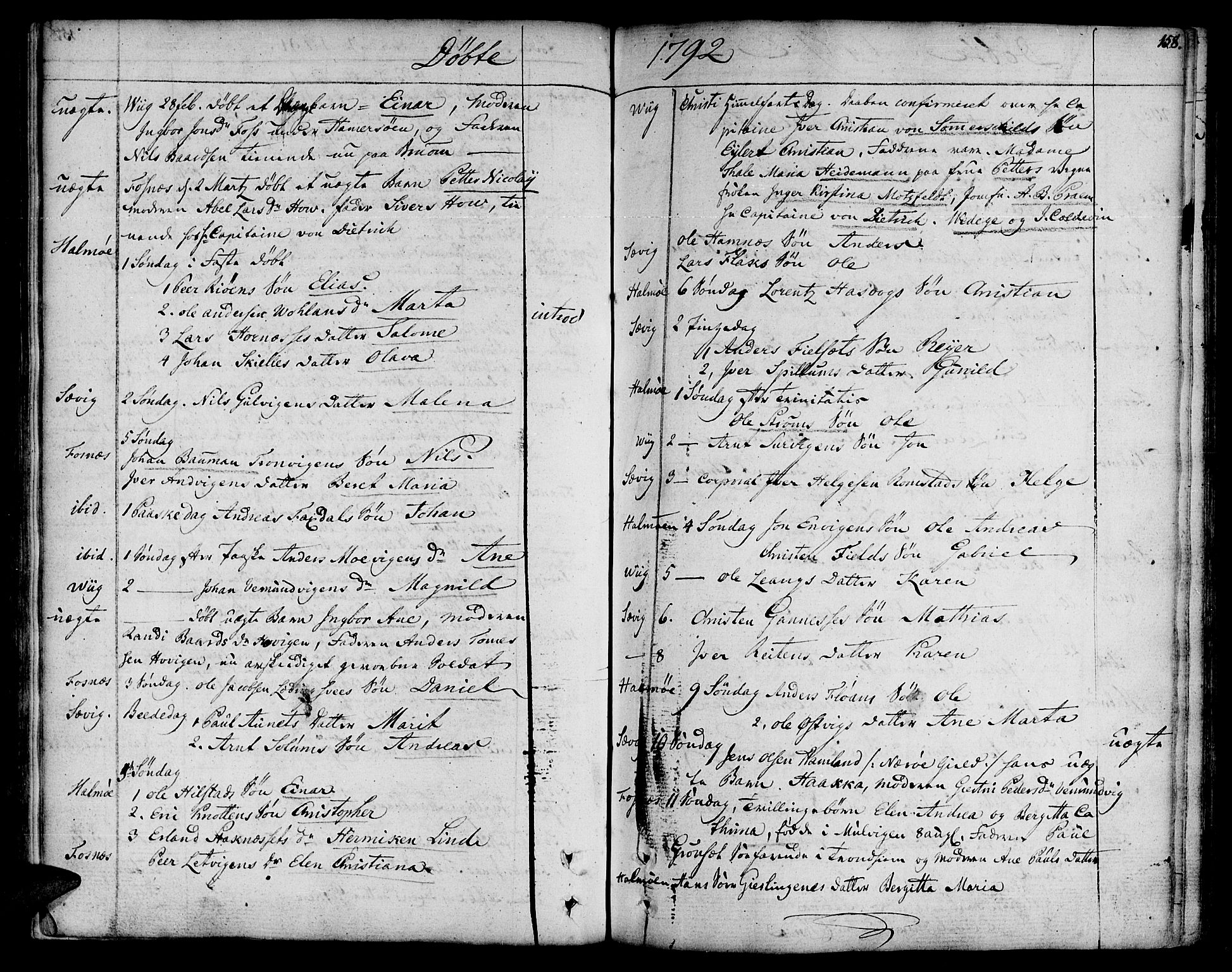 Ministerialprotokoller, klokkerbøker og fødselsregistre - Nord-Trøndelag, SAT/A-1458/773/L0608: Parish register (official) no. 773A02, 1784-1816, p. 158