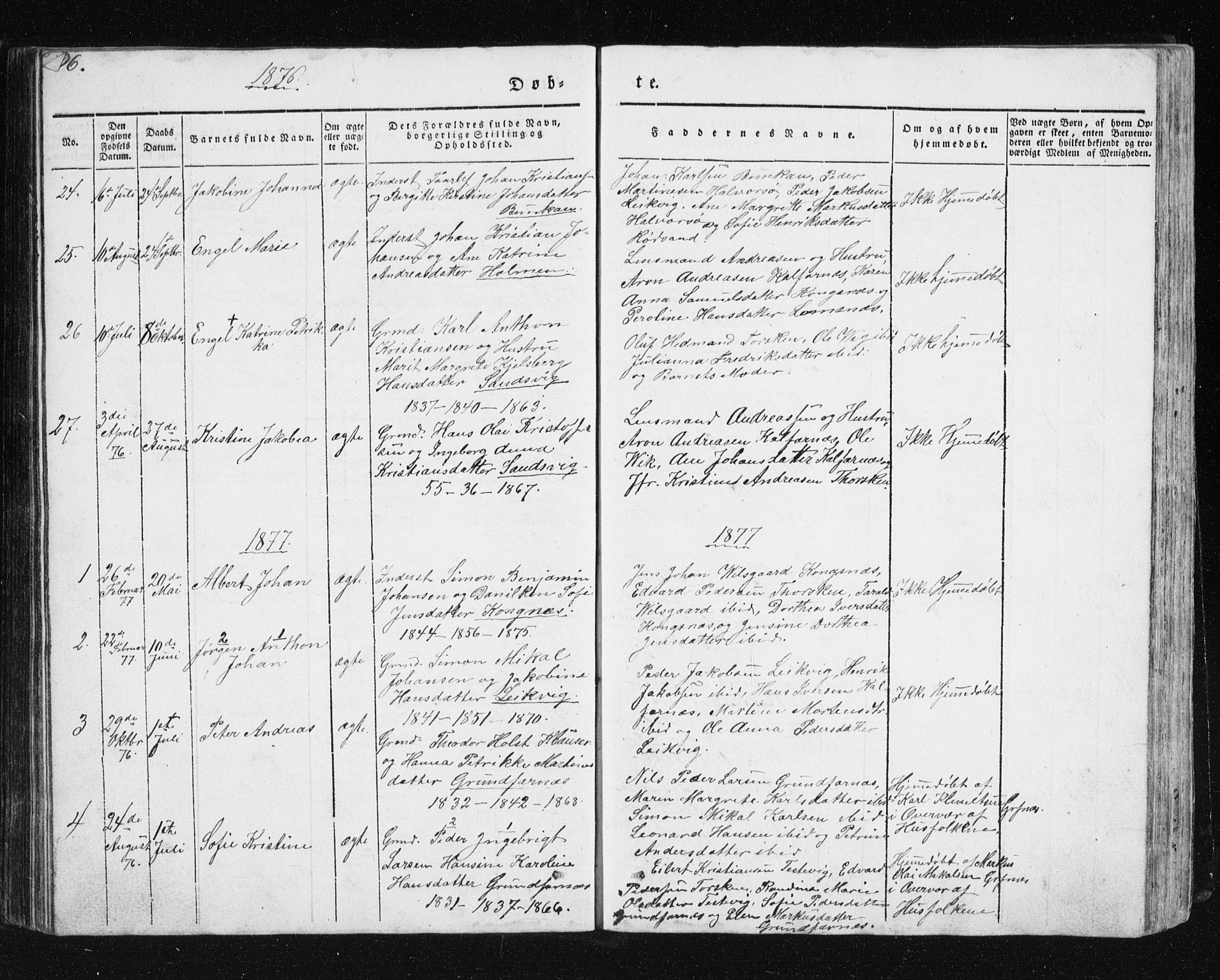 Berg sokneprestkontor, SATØ/S-1318/G/Ga/Gab/L0011klokker: Parish register (copy) no. 11, 1833-1878, p. 96