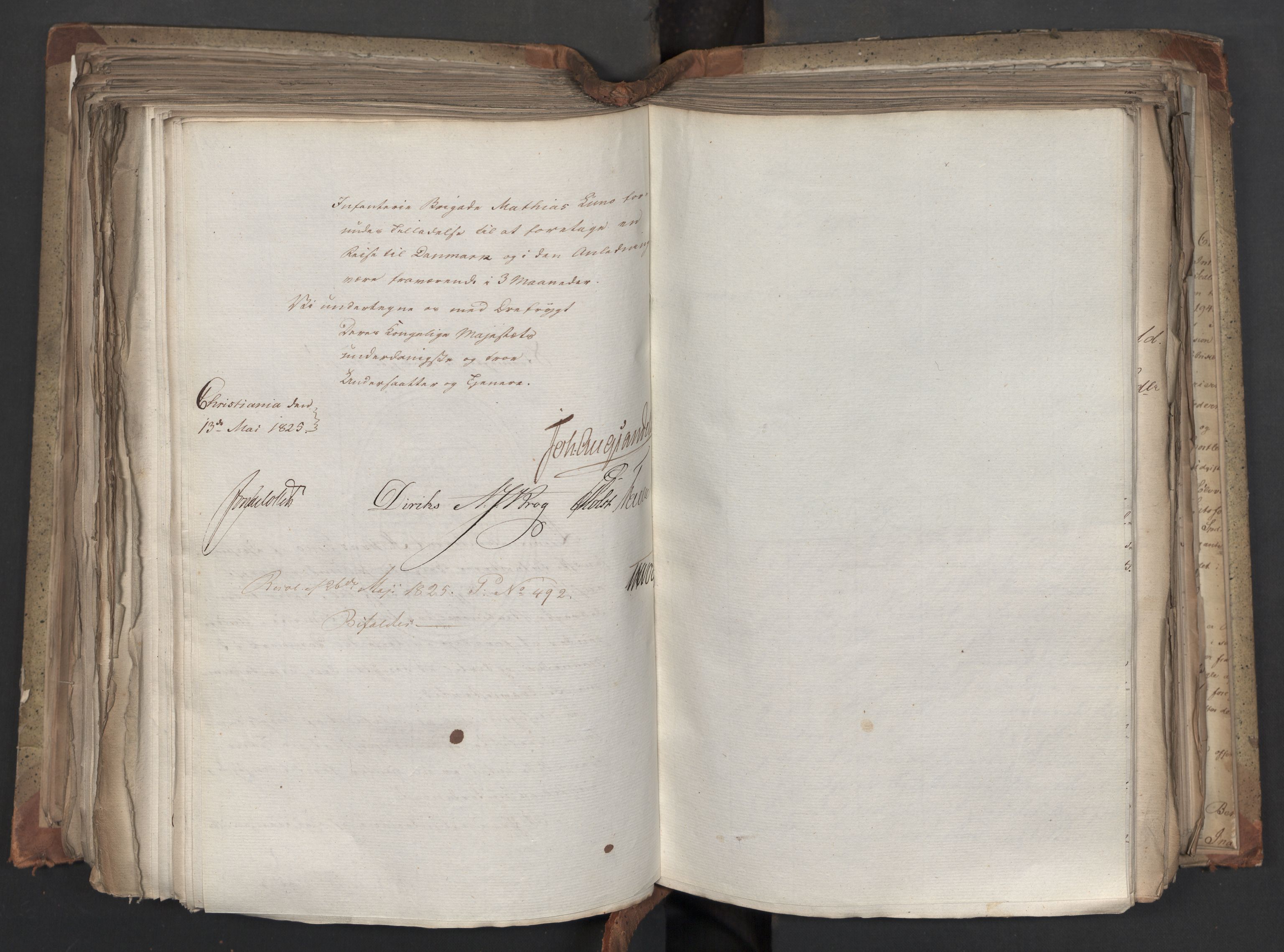 Statsrådsavdelingen i Stockholm, AV/RA-S-1003/D/Da/L0042: Regjeringsinnstillinger nr. 2467-2705, 1825, p. 358