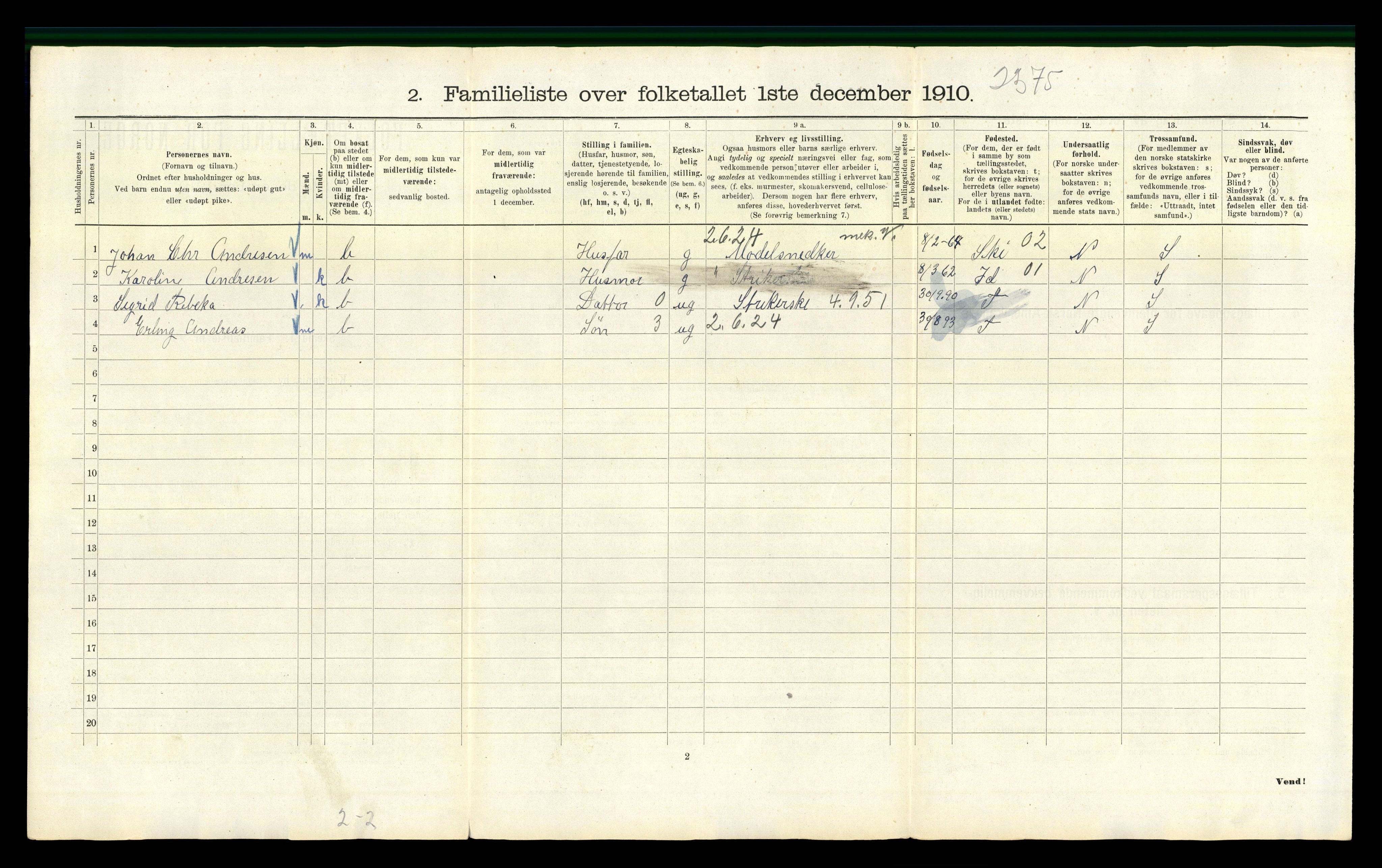 RA, 1910 census for Kristiania, 1910, p. 71156