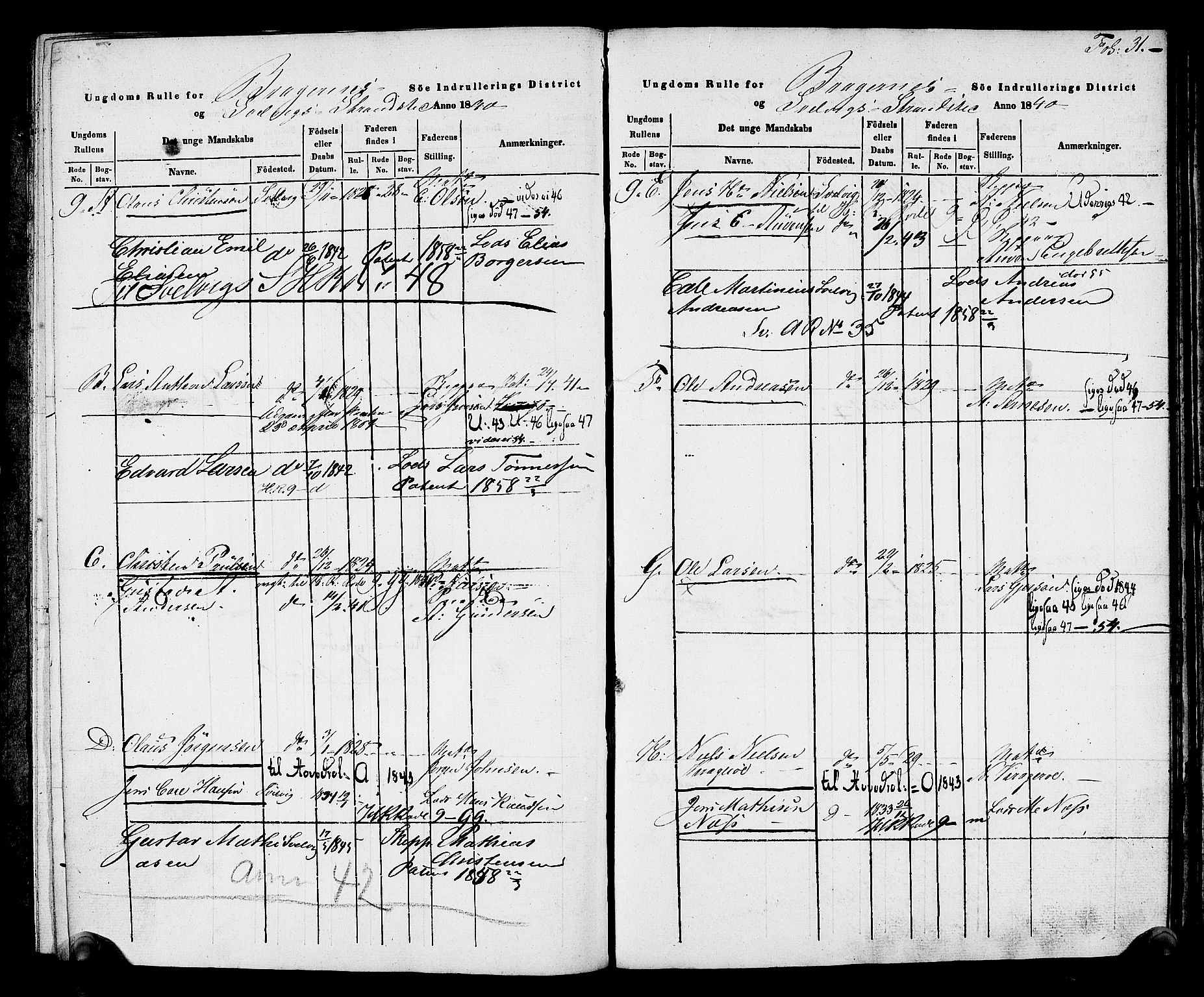 Drammen innrulleringsdistrikt, AV/SAKO-A-781/F/Fa/L0006: Ungdomsrulle for Strømmen, Svelvik, Holmsbu og Filtvet ladesteder, 1840-1841, p. 23