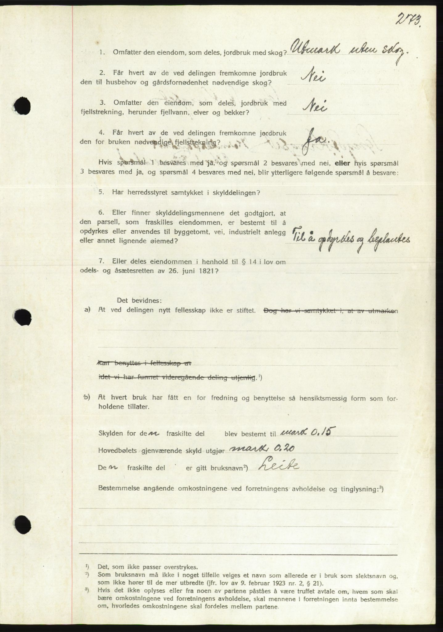 Søre Sunnmøre sorenskriveri, AV/SAT-A-4122/1/2/2C/L0070: Mortgage book no. 64, 1940-1941, Diary no: : 848/1940