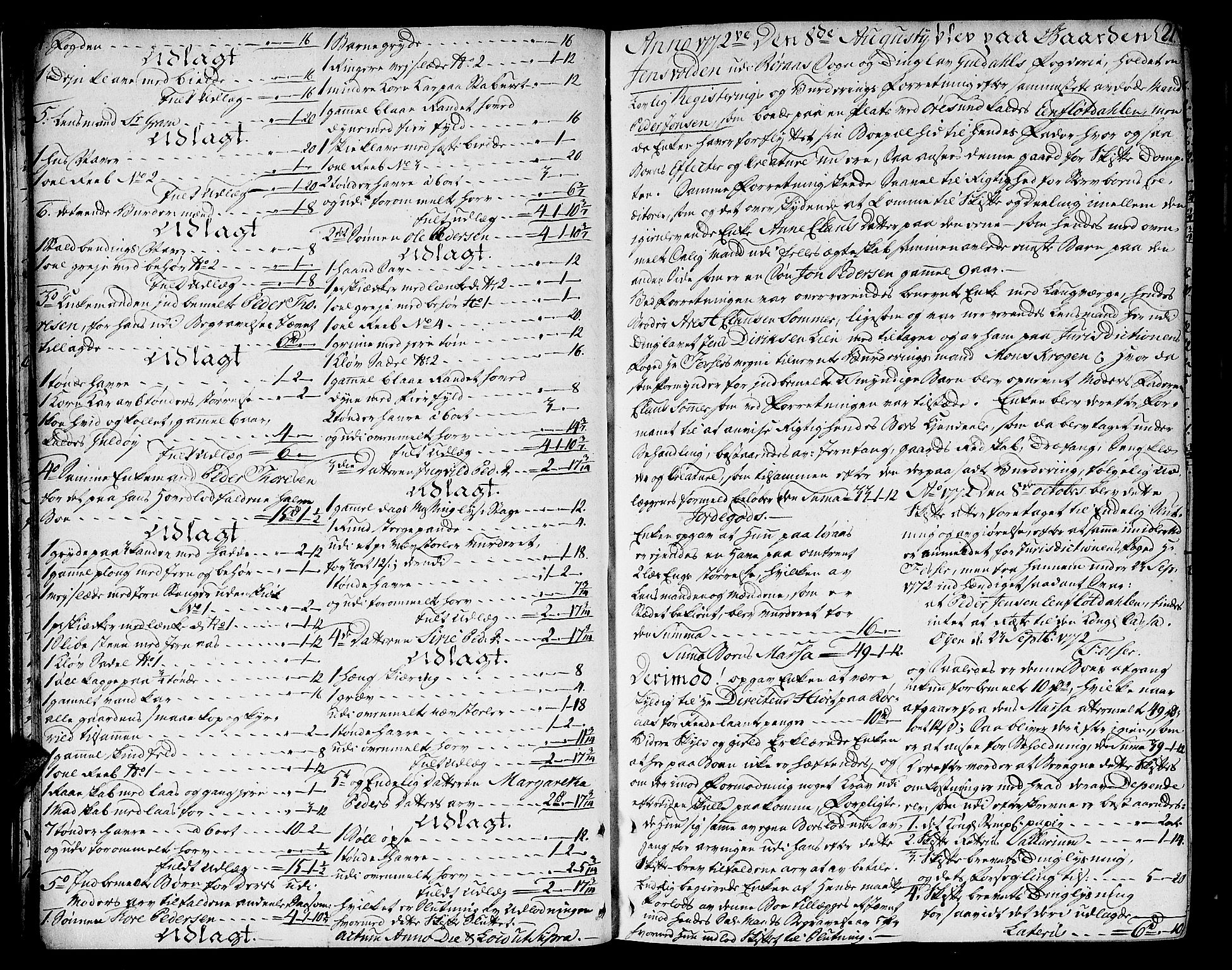 Gauldal sorenskriveri, AV/SAT-A-0014/1/3/3A/L0005: Skifteprotokoll, 1772-1777, p. 20b-21a