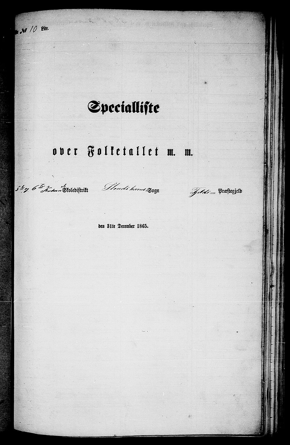 RA, 1865 census for Fjell, 1865, p. 161
