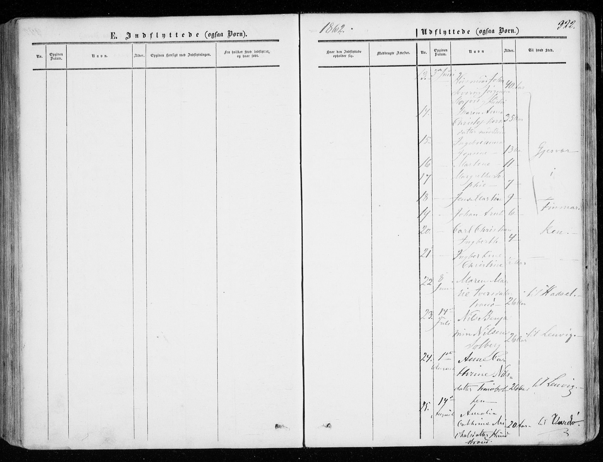 Tranøy sokneprestkontor, SATØ/S-1313/I/Ia/Iaa/L0007kirke: Parish register (official) no. 7, 1856-1866, p. 322