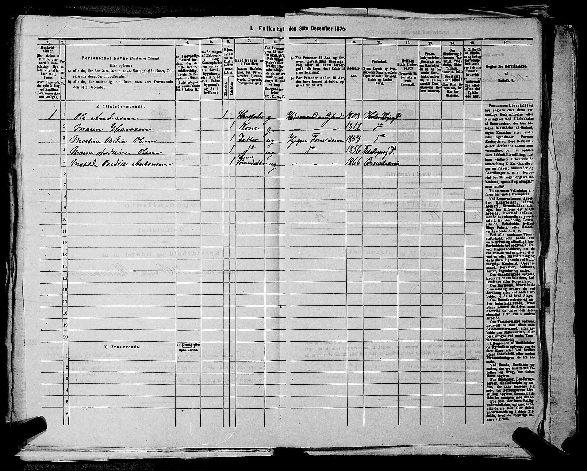 RA, 1875 census for 0227P Fet, 1875, p. 988