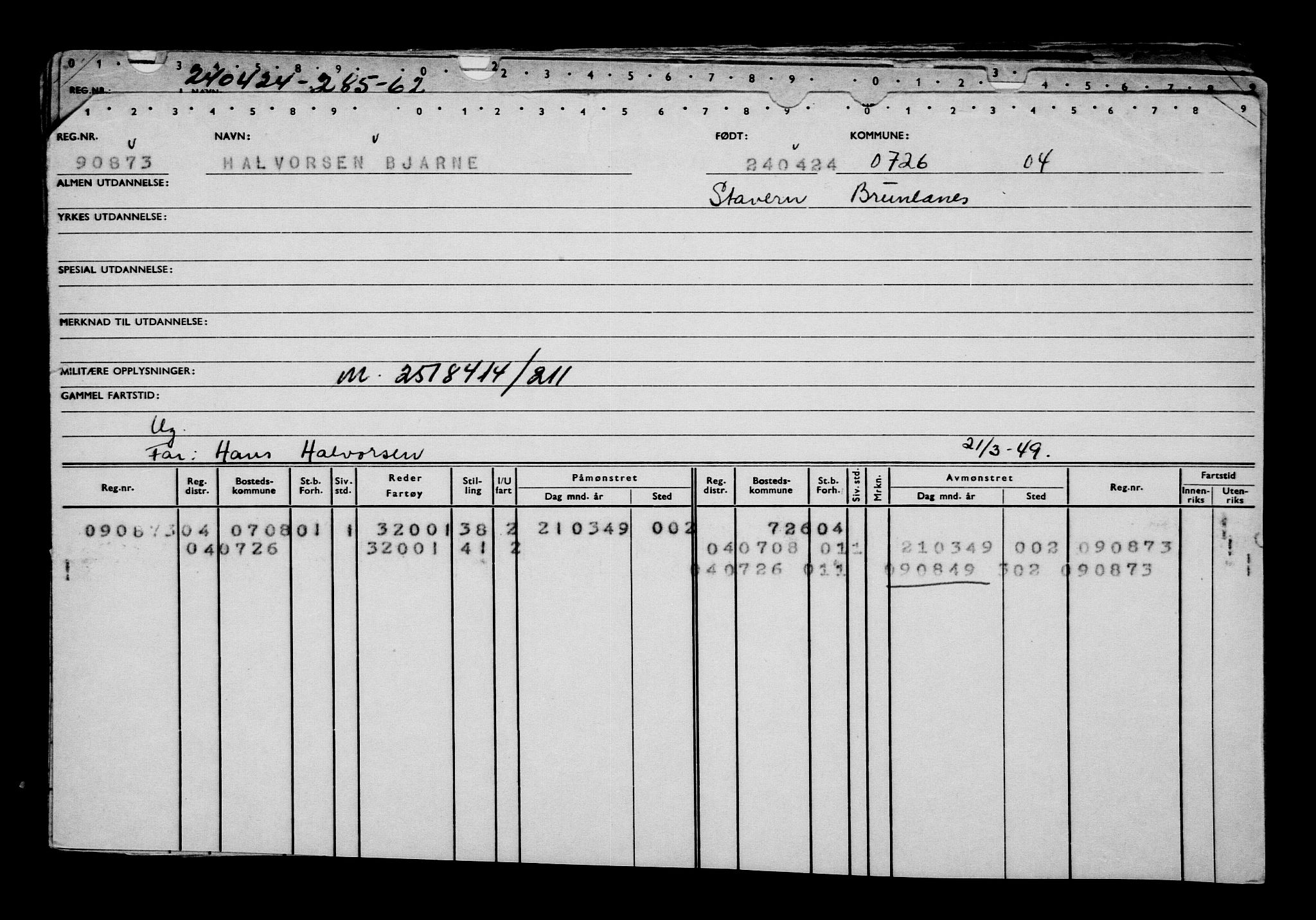 Direktoratet for sjømenn, AV/RA-S-3545/G/Gb/L0230: Hovedkort, 1924, p. 412