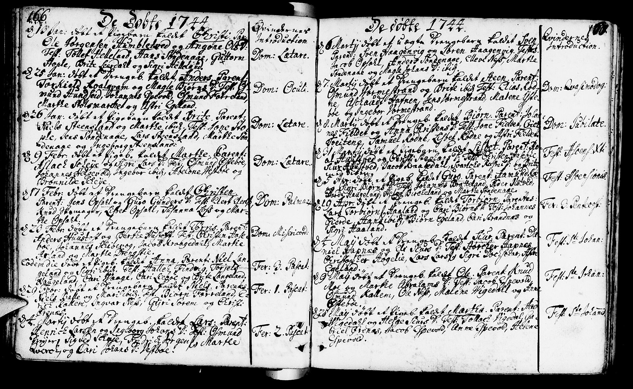 Vikedal sokneprestkontor, AV/SAST-A-101840/01/IV: Parish register (official) no. A 1, 1737-1778, p. 166-167