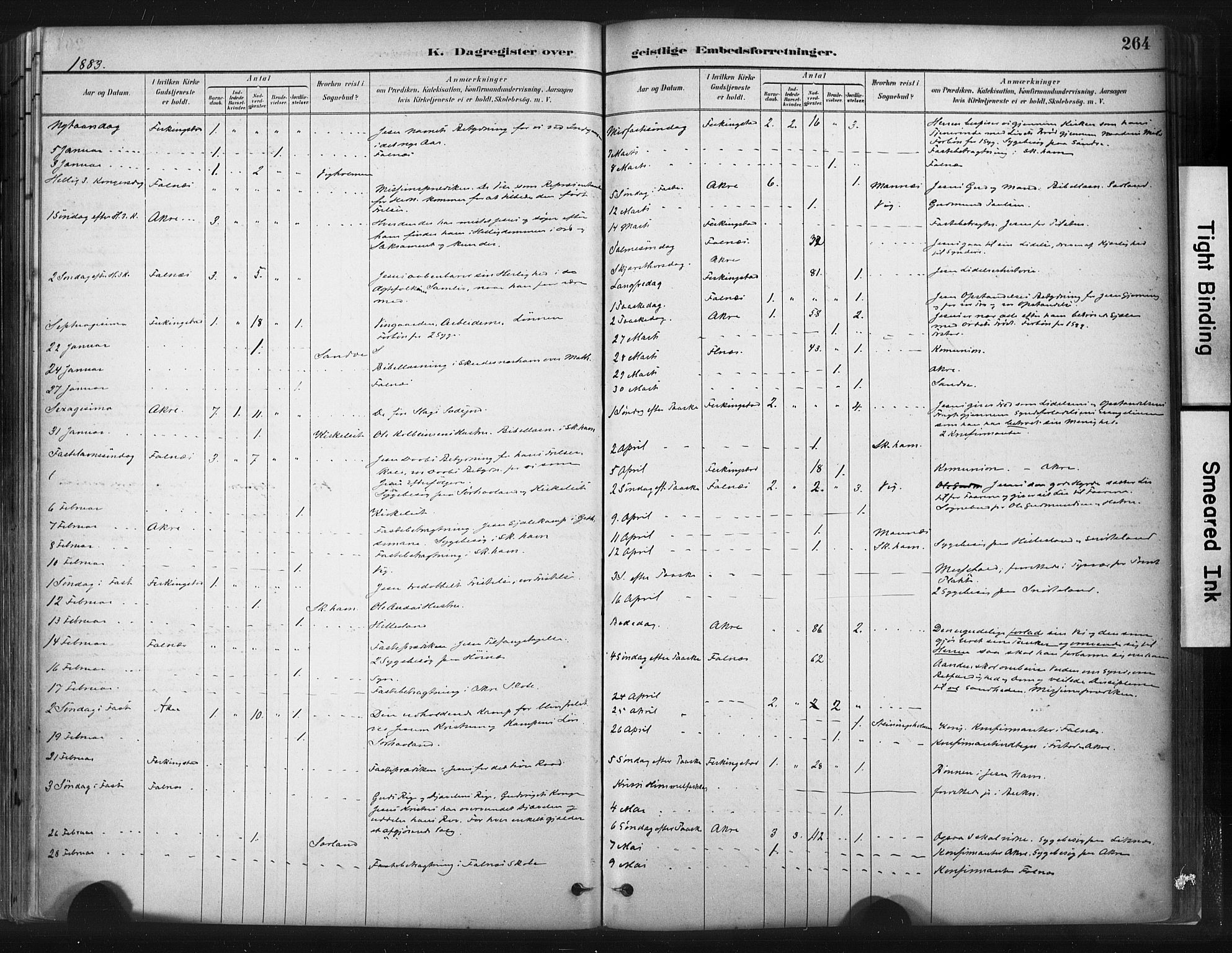 Skudenes sokneprestkontor, SAST/A -101849/H/Ha/Haa/L0009: Parish register (official) no. A 6, 1882-1912, p. 264