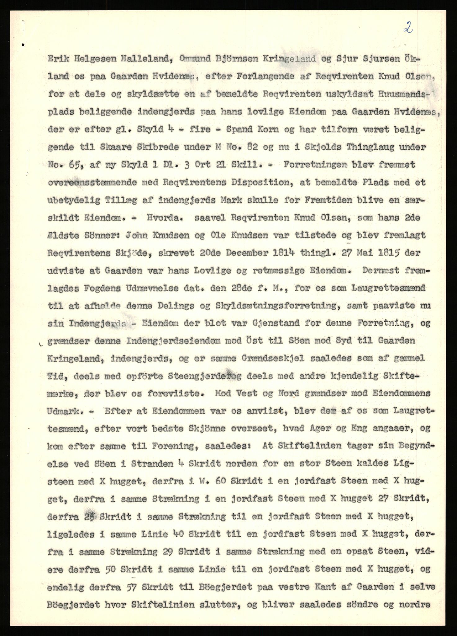 Statsarkivet i Stavanger, SAST/A-101971/03/Y/Yj/L0050: Avskrifter sortert etter gårdsnavn: Kvammen - Kvæstad, 1750-1930, p. 330