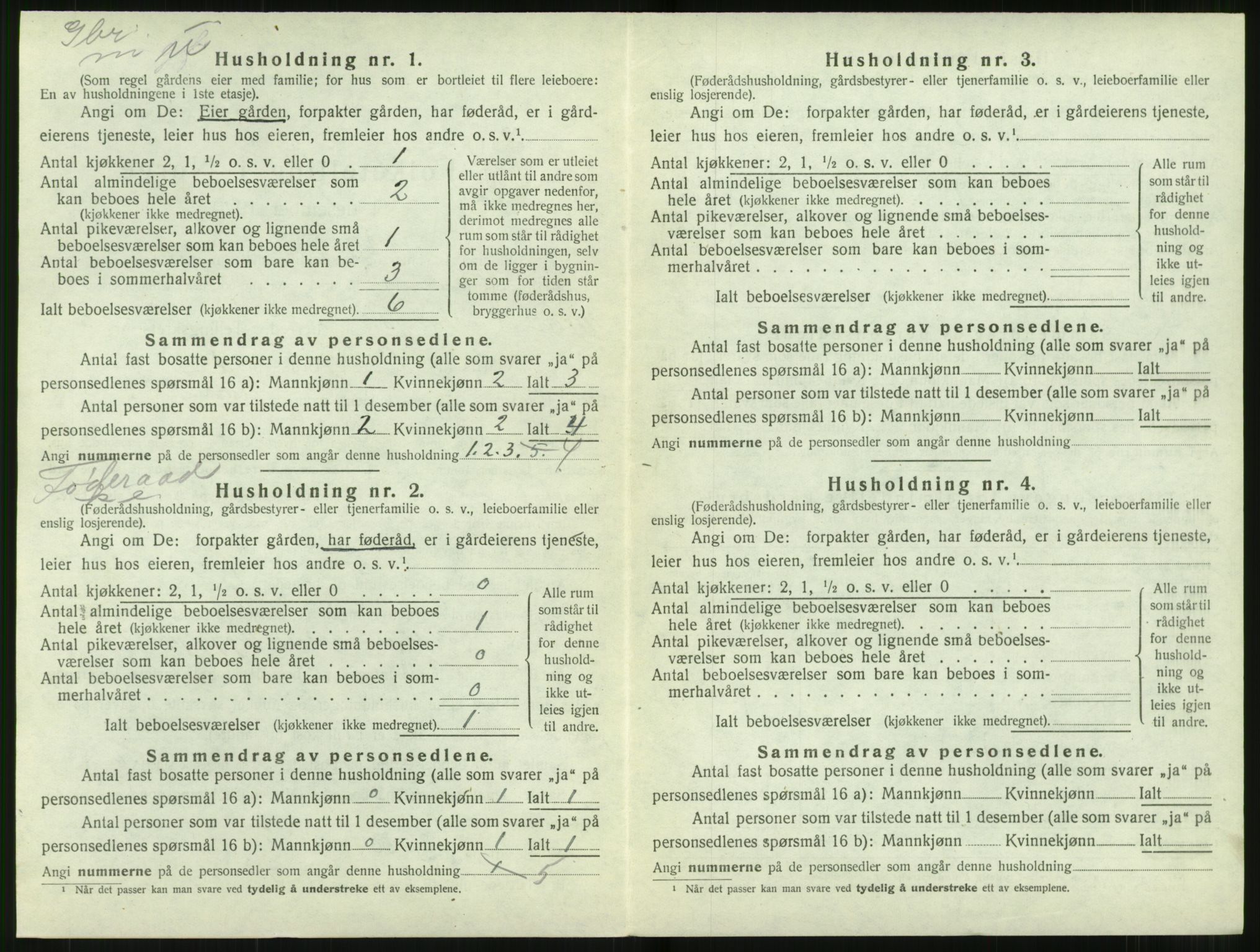 SAT, 1920 census for Stranda, 1920, p. 506