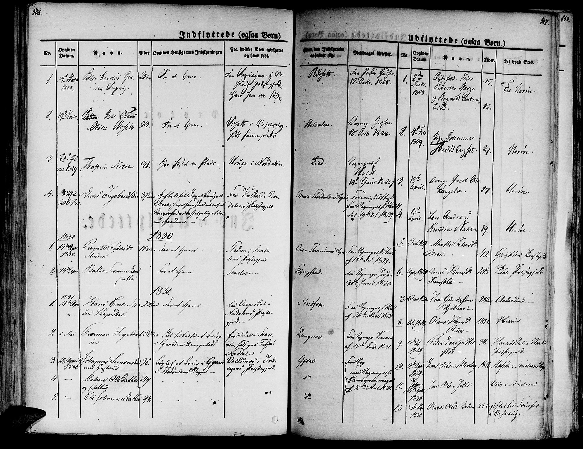 Ministerialprotokoller, klokkerbøker og fødselsregistre - Møre og Romsdal, SAT/A-1454/520/L0274: Parish register (official) no. 520A04, 1827-1864, p. 506-507