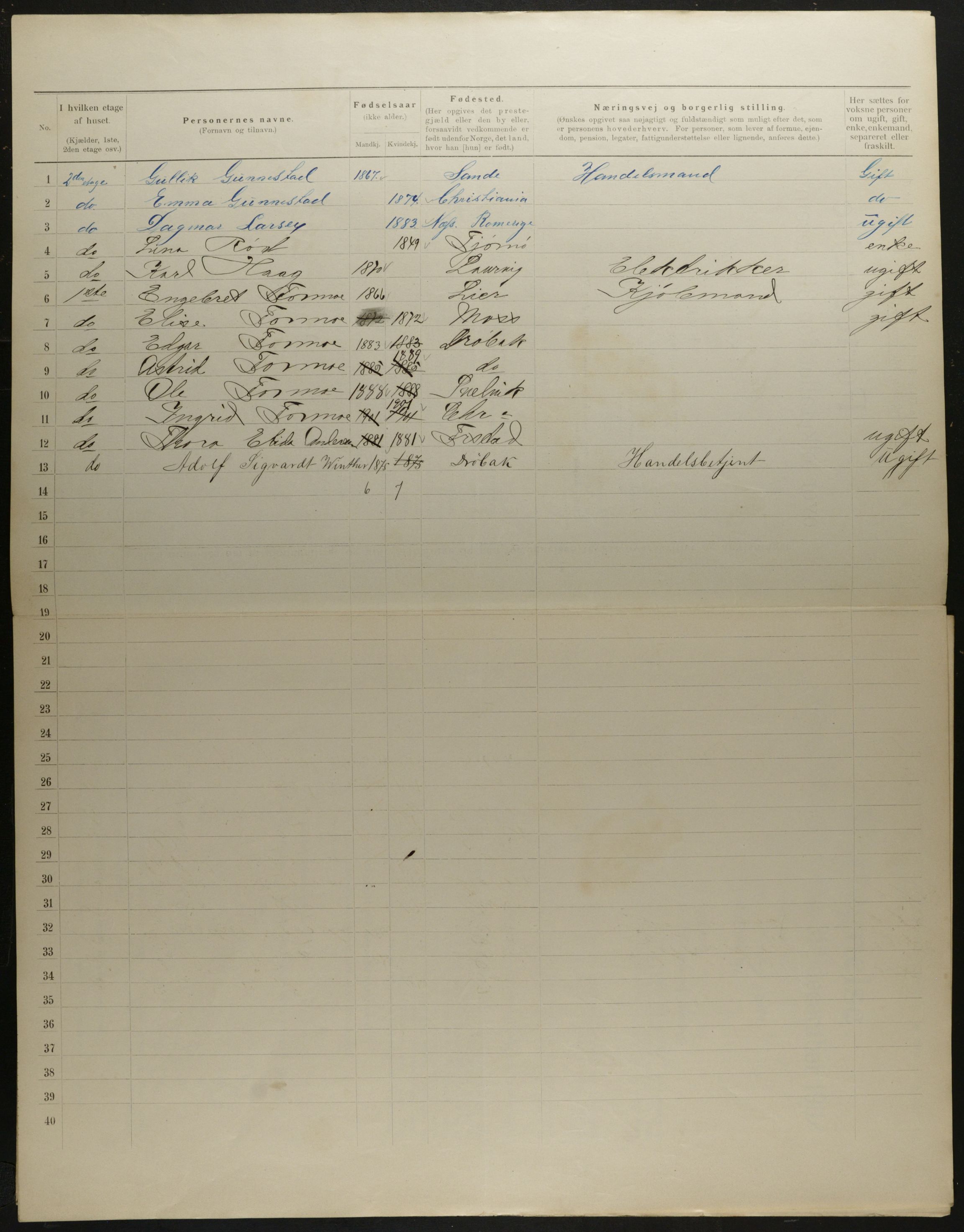 OBA, Municipal Census 1901 for Kristiania, 1901, p. 8200