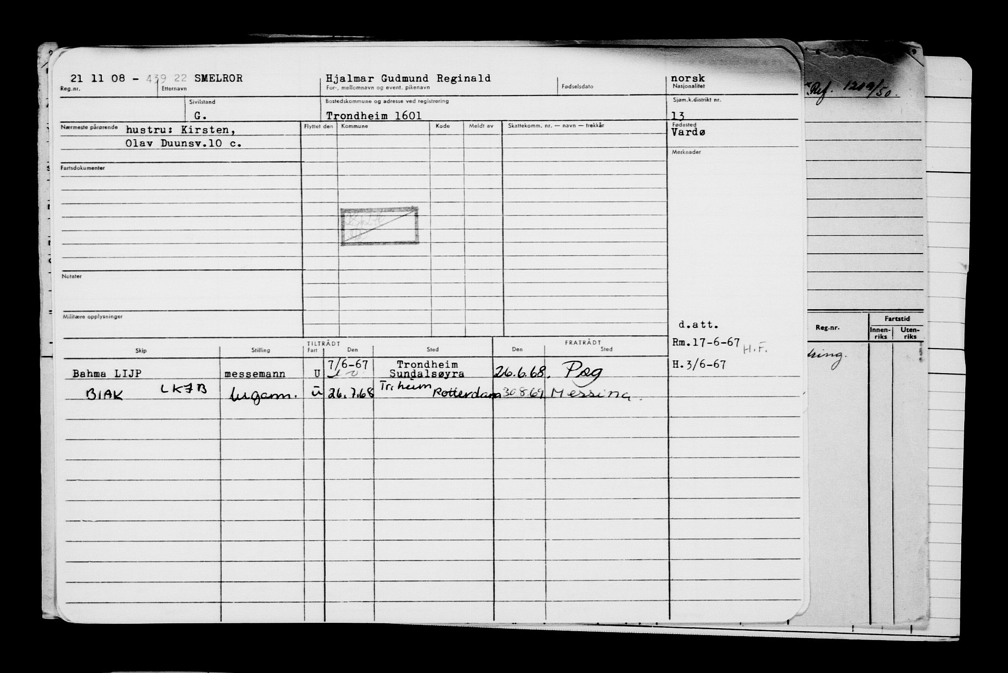 Direktoratet for sjømenn, AV/RA-S-3545/G/Gb/L0080: Hovedkort, 1908, p. 267