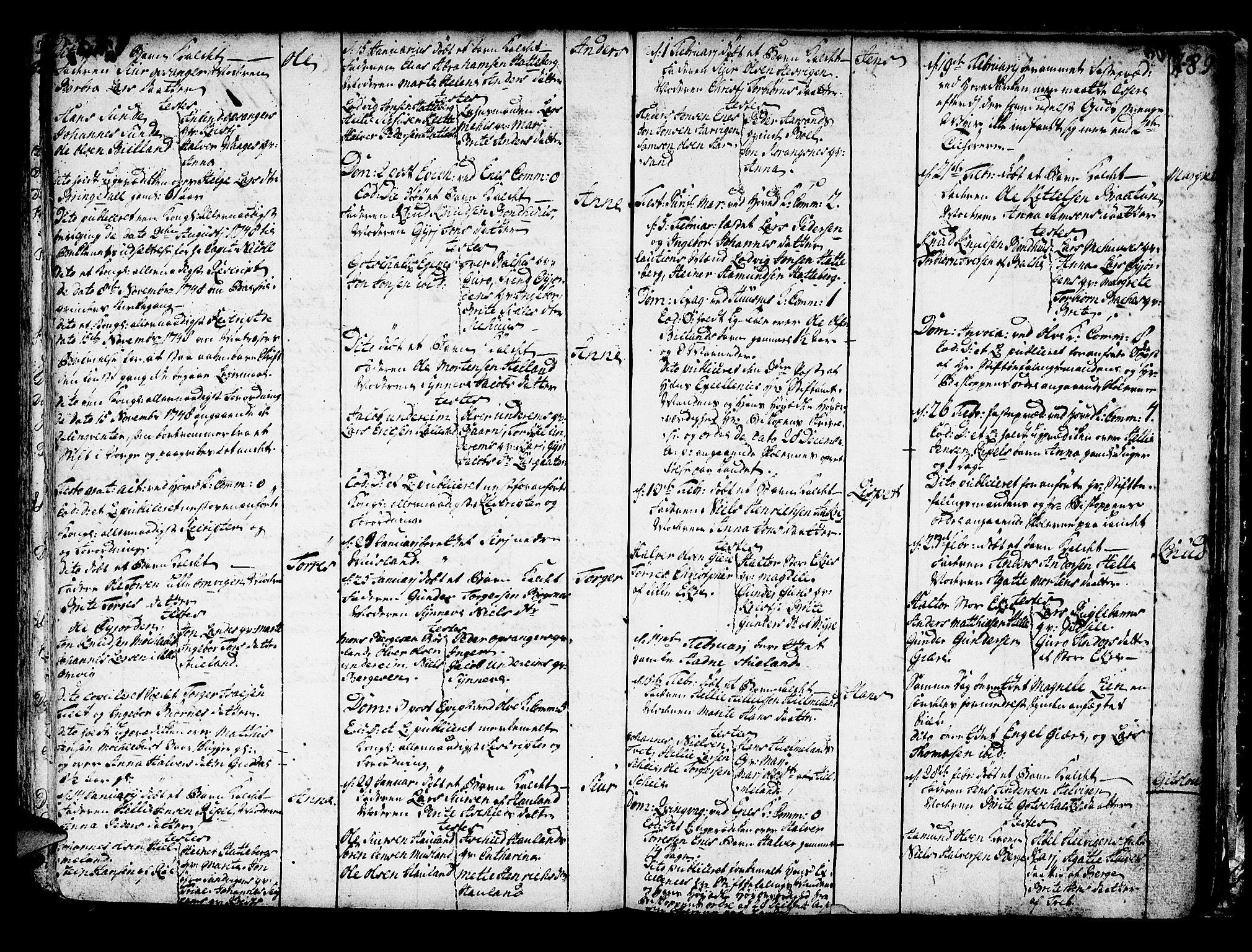 Kvinnherad sokneprestembete, AV/SAB-A-76401/H/Haa: Parish register (official) no. A 2, 1710-1753, p. 288-289