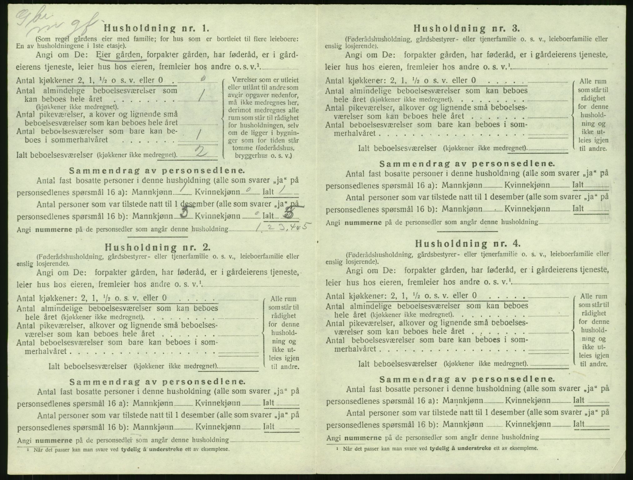 SAT, 1920 census for Voll, 1920, p. 260