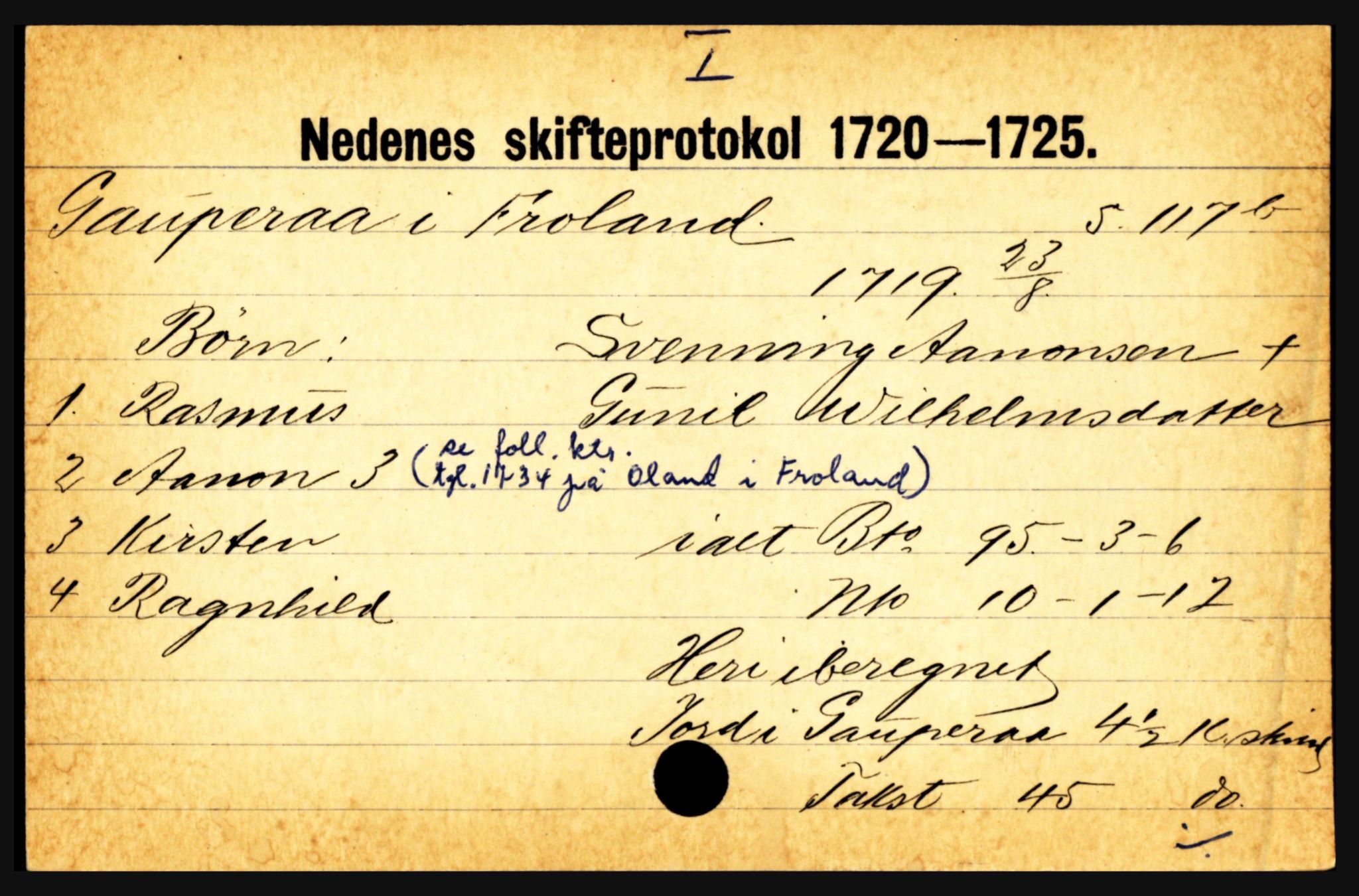 Nedenes sorenskriveri før 1824, AV/SAK-1221-0007/H, p. 8675