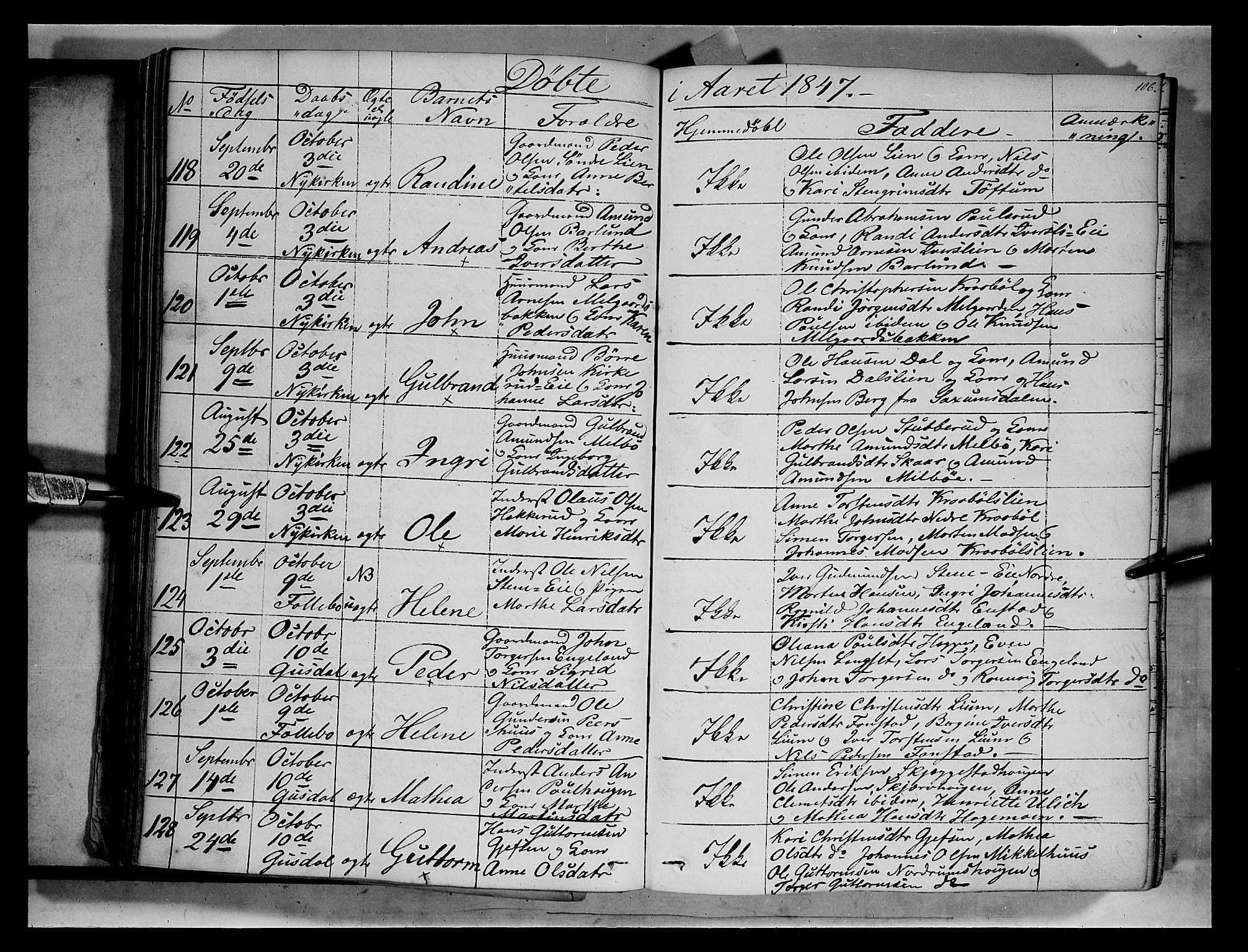 Gausdal prestekontor, AV/SAH-PREST-090/H/Ha/Haa/L0007: Parish register (official) no. 7, 1840-1850, p. 106