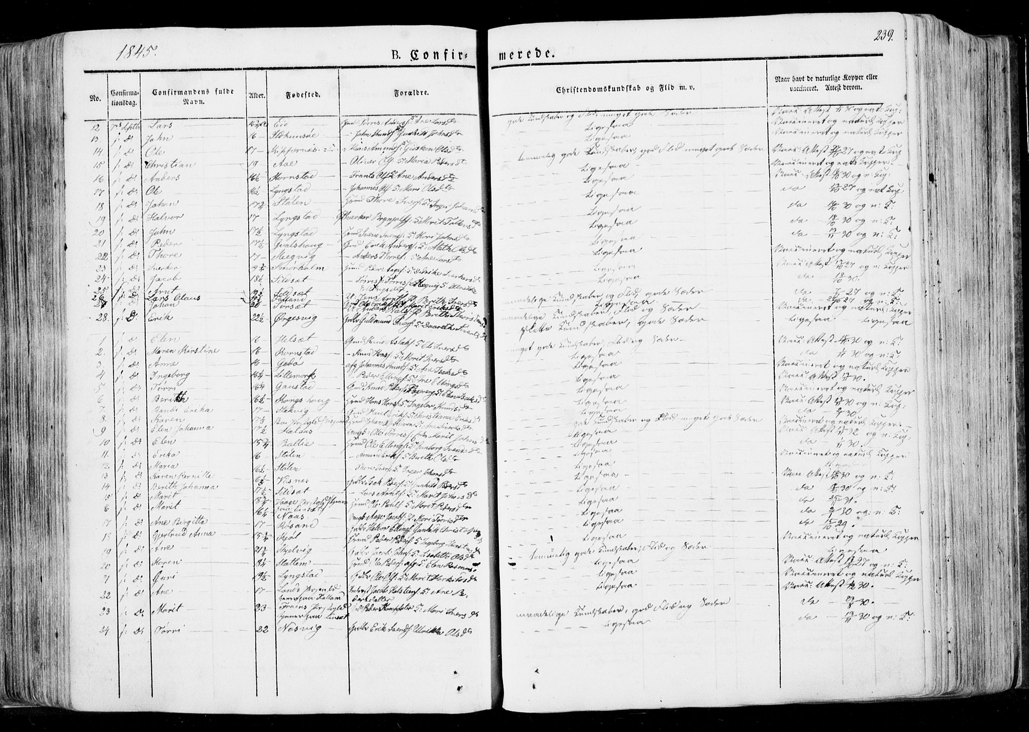 Ministerialprotokoller, klokkerbøker og fødselsregistre - Møre og Romsdal, AV/SAT-A-1454/568/L0803: Parish register (official) no. 568A10, 1830-1853, p. 239