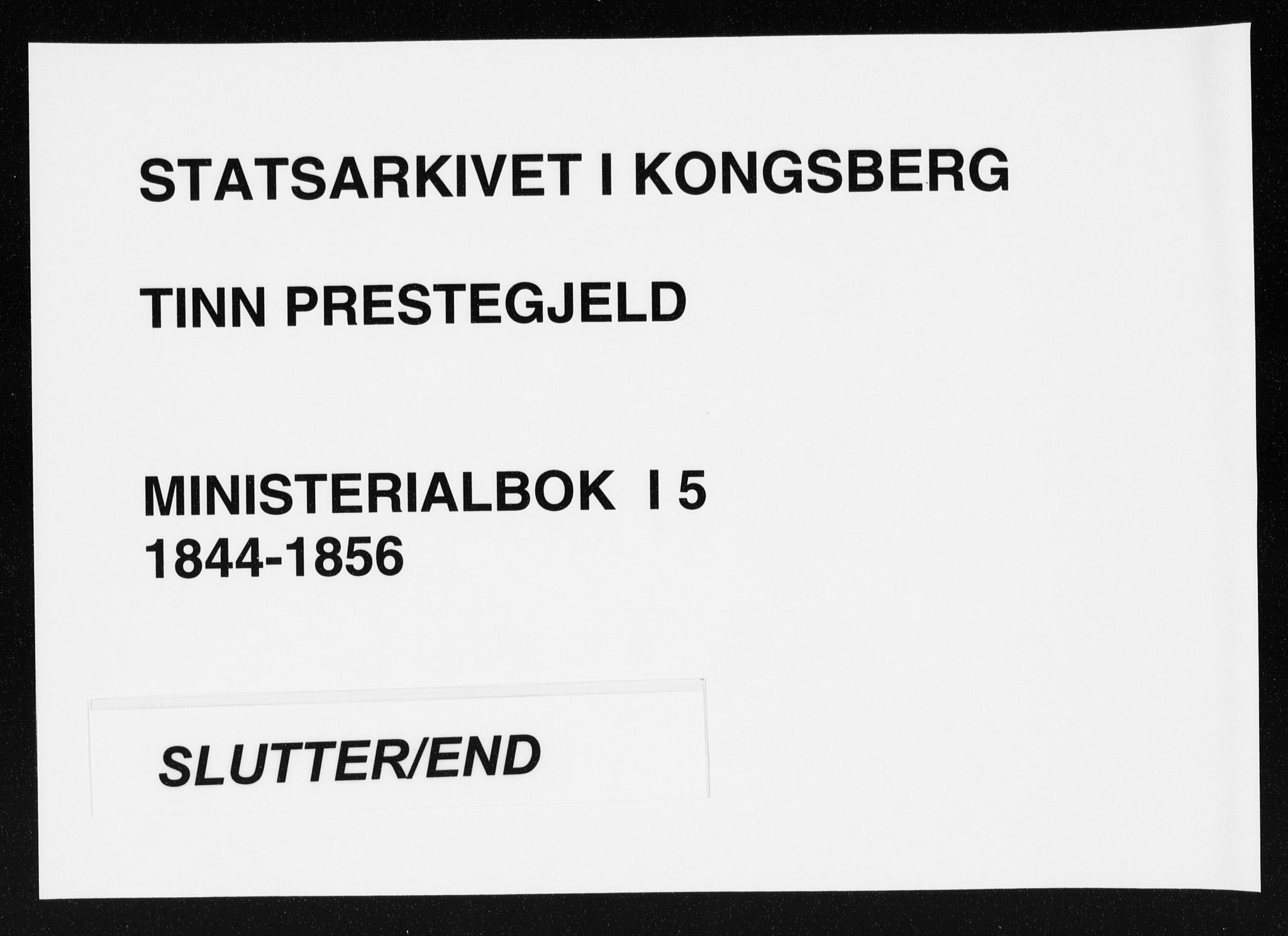 Tinn kirkebøker, AV/SAKO-A-308/F/Fa/L0005: Parish register (official) no. I 5, 1844-1856