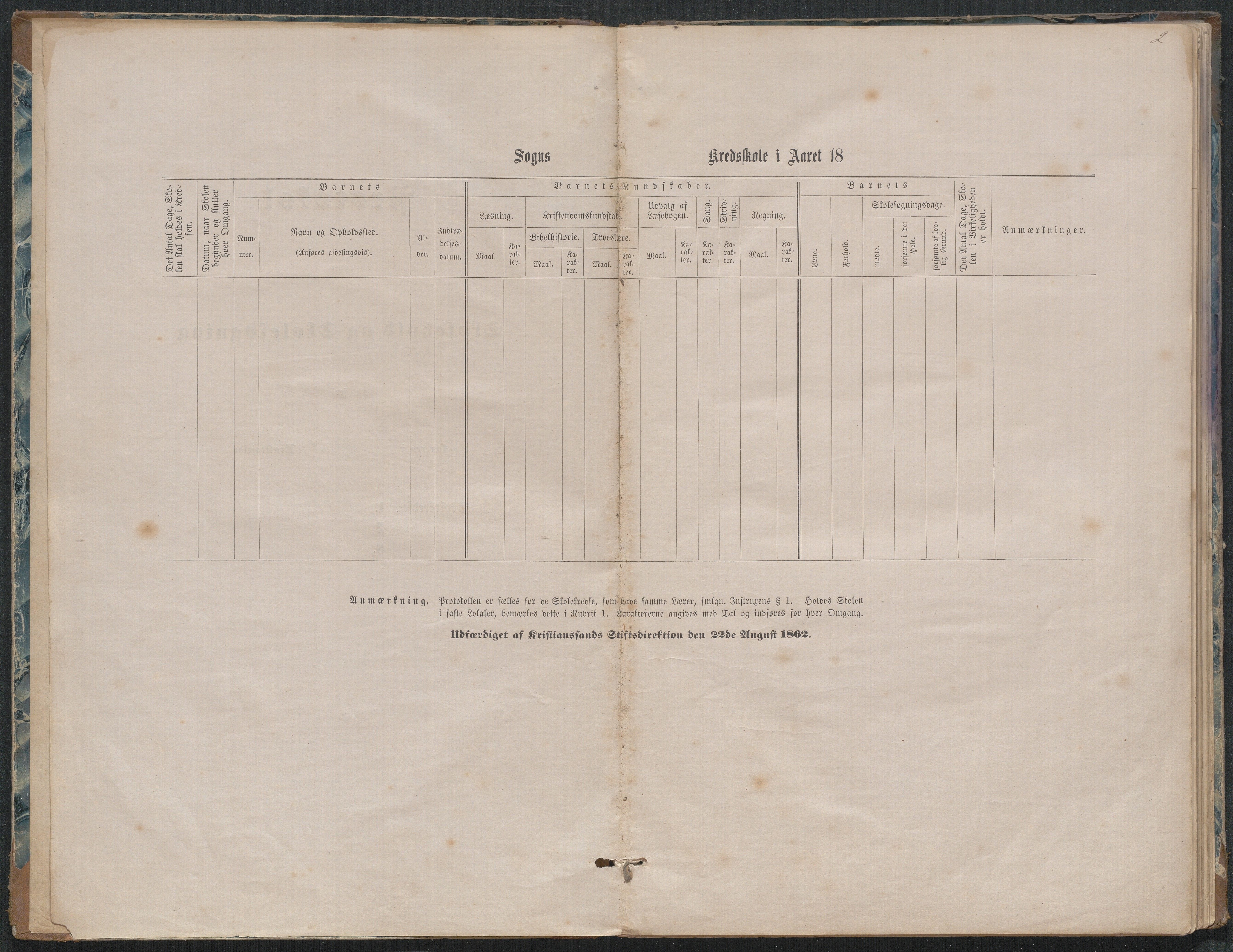 Birkenes kommune, Ås/Svaland skolekrets, AAKS/KA0928-550i_91/F02/L0001: Skoleprotokoll Svaland, Skjerkilen, Ås, 1875-1914, p. 2