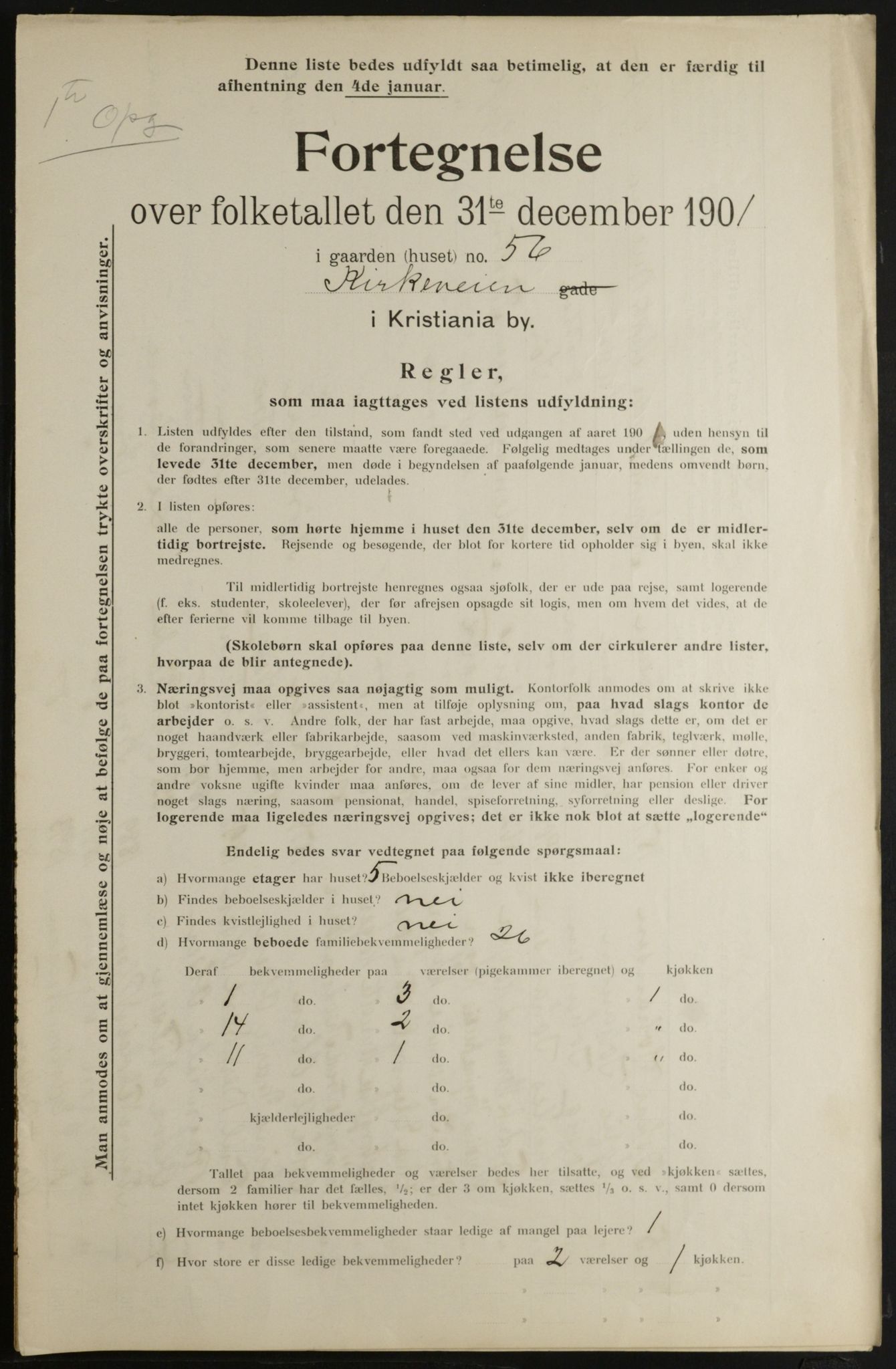 OBA, Municipal Census 1901 for Kristiania, 1901, p. 363