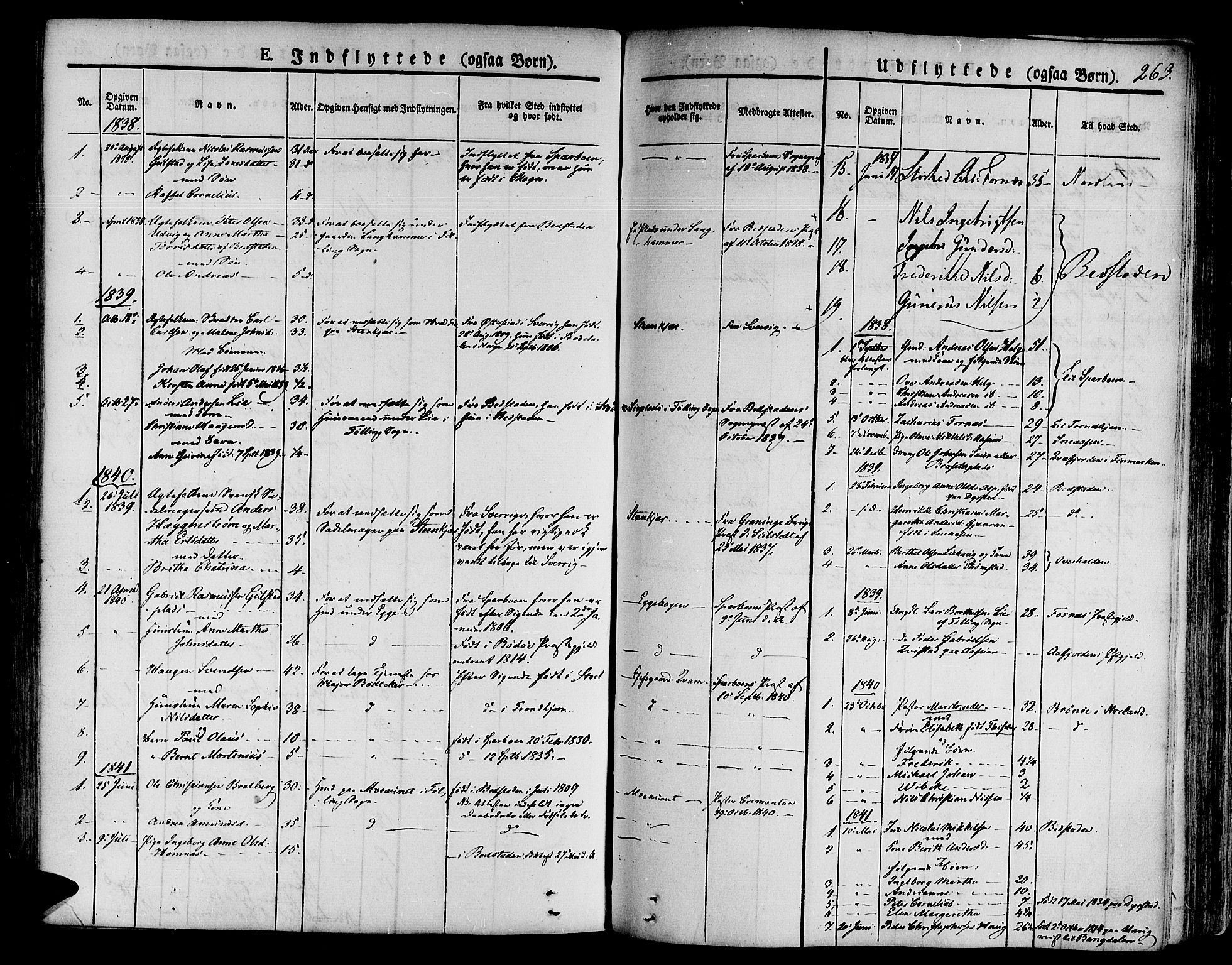 Ministerialprotokoller, klokkerbøker og fødselsregistre - Nord-Trøndelag, SAT/A-1458/746/L0445: Parish register (official) no. 746A04, 1826-1846, p. 263