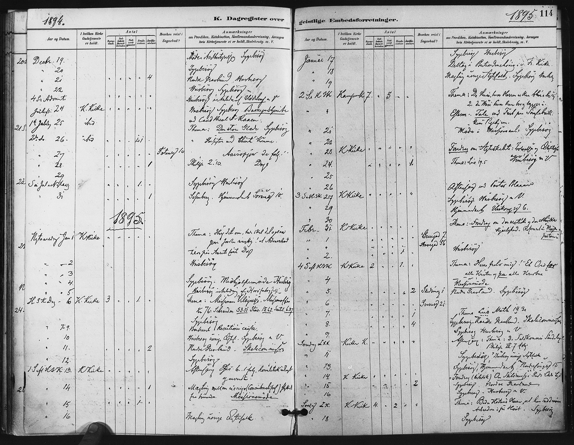 Kampen prestekontor Kirkebøker, SAO/A-10853/F/Fb/L0001: Parish register (official) no. II 1, 1880-1911, p. 114