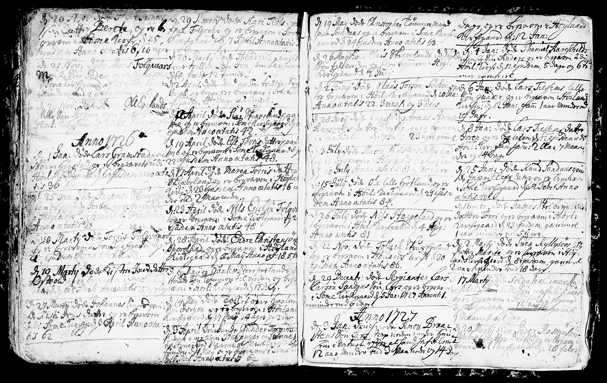 Høyland sokneprestkontor, SAST/A-101799/001/30BA/L0001: Parish register (official) no. A 1, 1691-1732