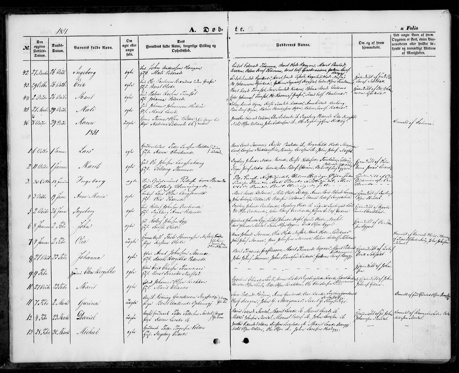 Ministerialprotokoller, klokkerbøker og fødselsregistre - Nord-Trøndelag, SAT/A-1458/706/L0040: Parish register (official) no. 706A01, 1850-1861, p. 4