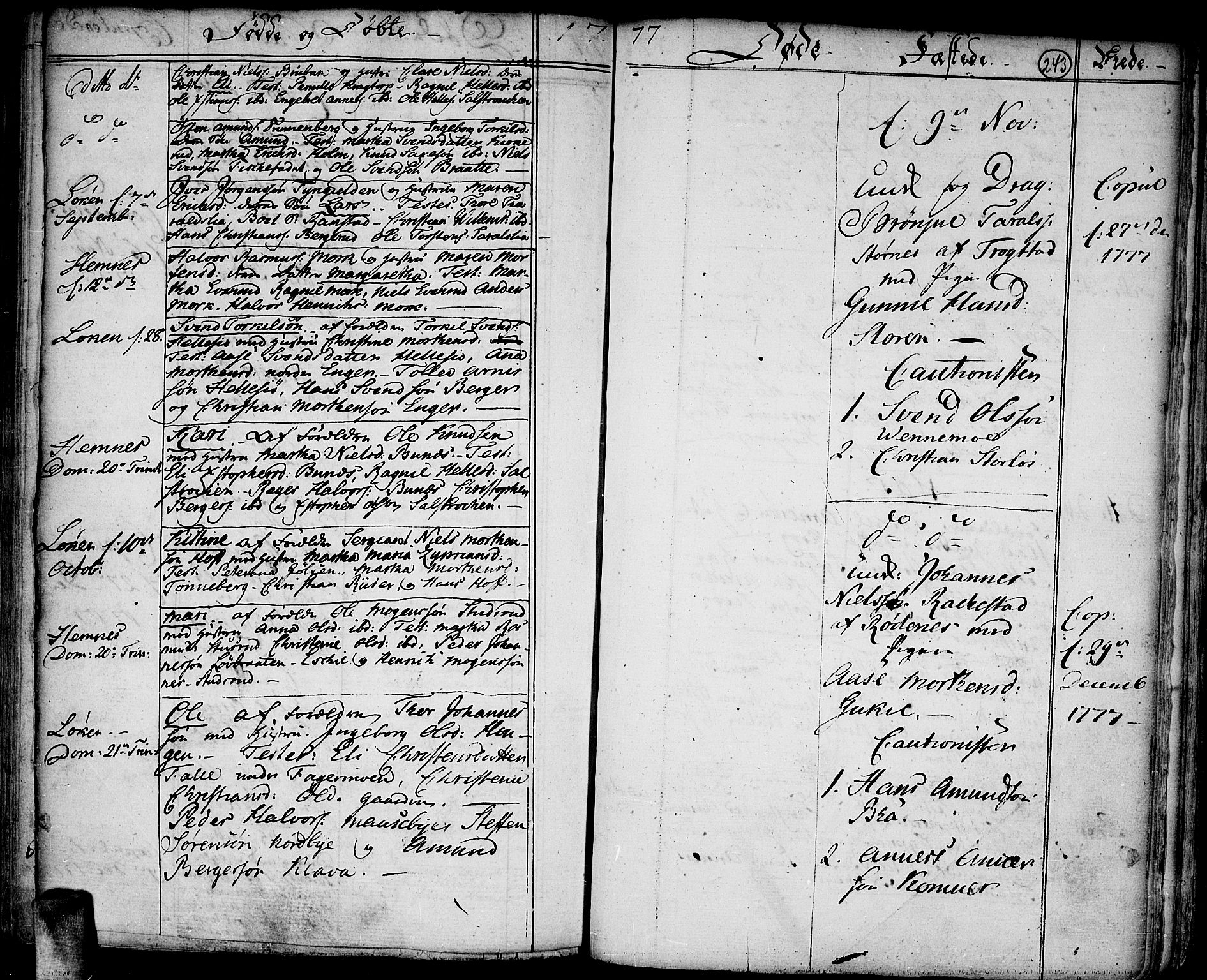 Høland prestekontor Kirkebøker, AV/SAO-A-10346a/F/Fa/L0004: Parish register (official) no. I 4, 1757-1780, p. 243