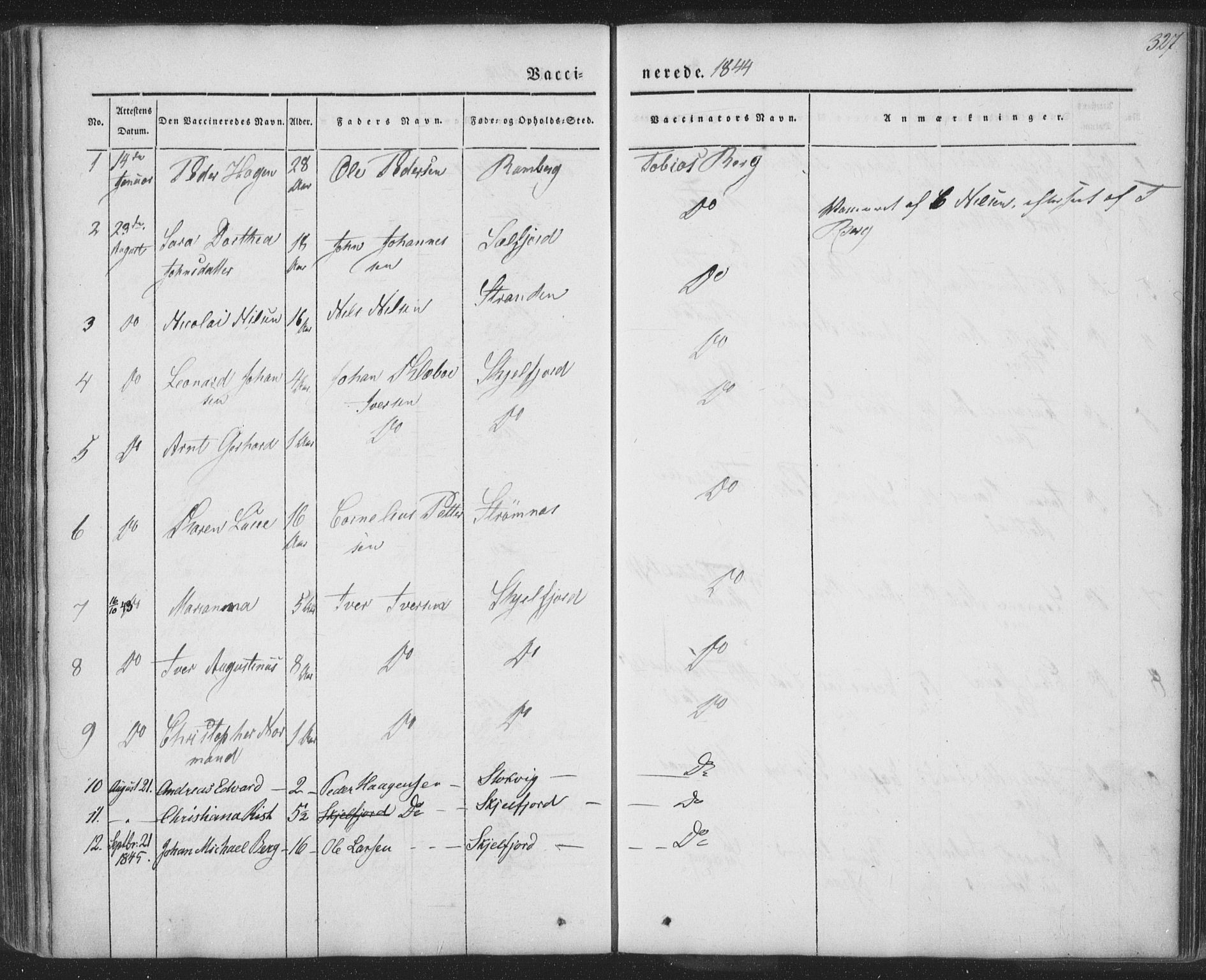 Ministerialprotokoller, klokkerbøker og fødselsregistre - Nordland, AV/SAT-A-1459/885/L1202: Parish register (official) no. 885A03, 1838-1859, p. 327