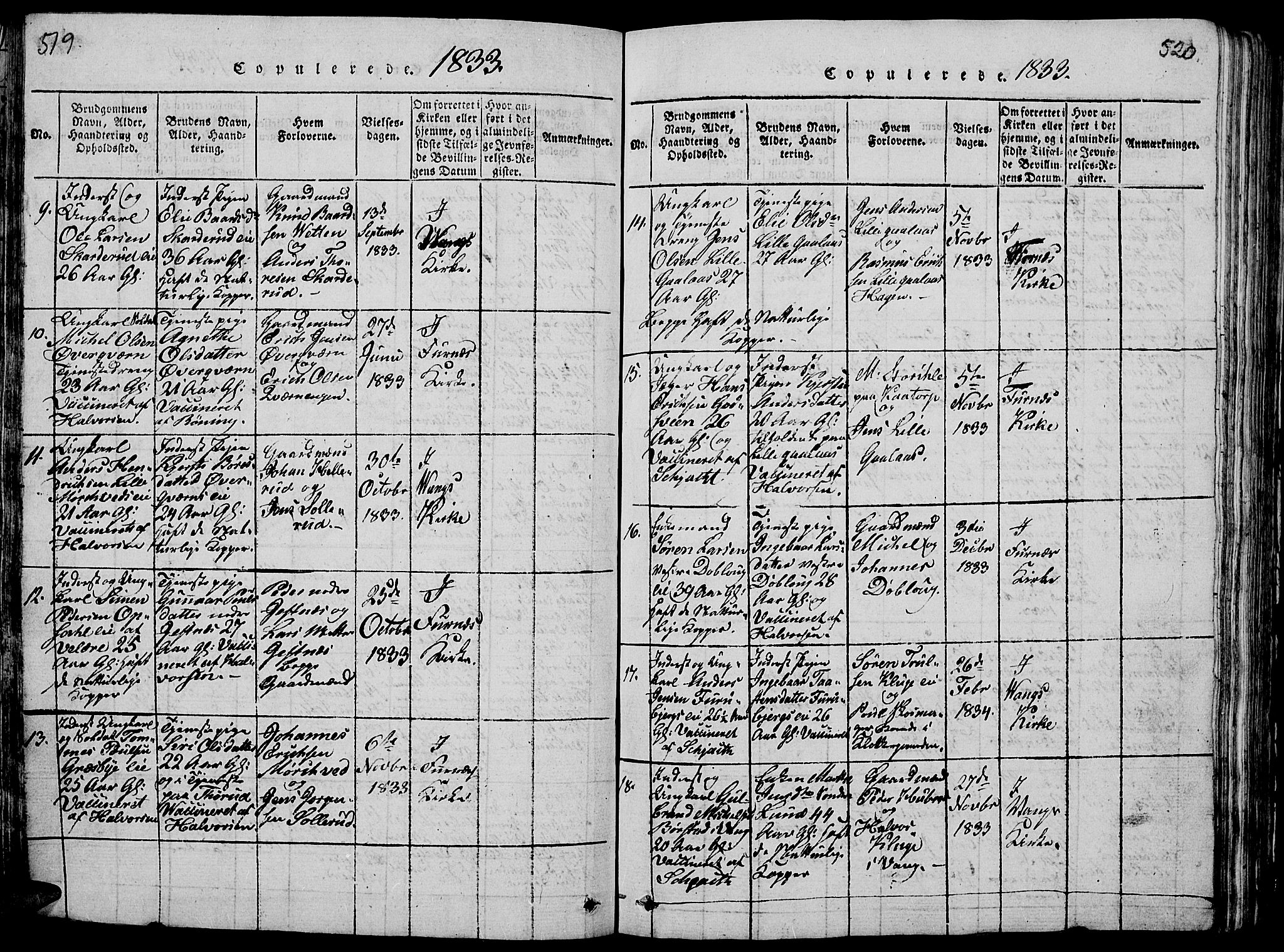 Vang prestekontor, Hedmark, AV/SAH-PREST-008/H/Ha/Hab/L0005: Parish register (copy) no. 5, 1815-1836, p. 519-520