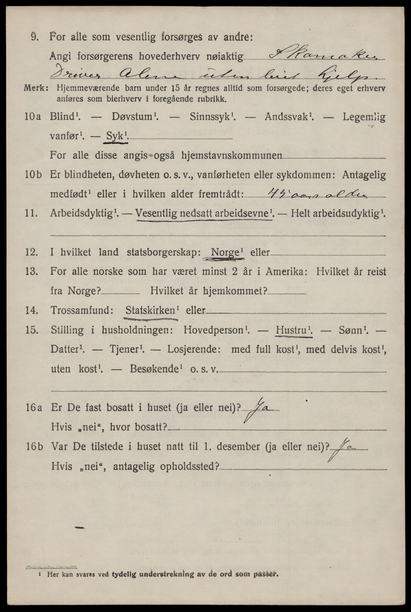 SAST, 1920 census for Avaldsnes, 1920, p. 7114