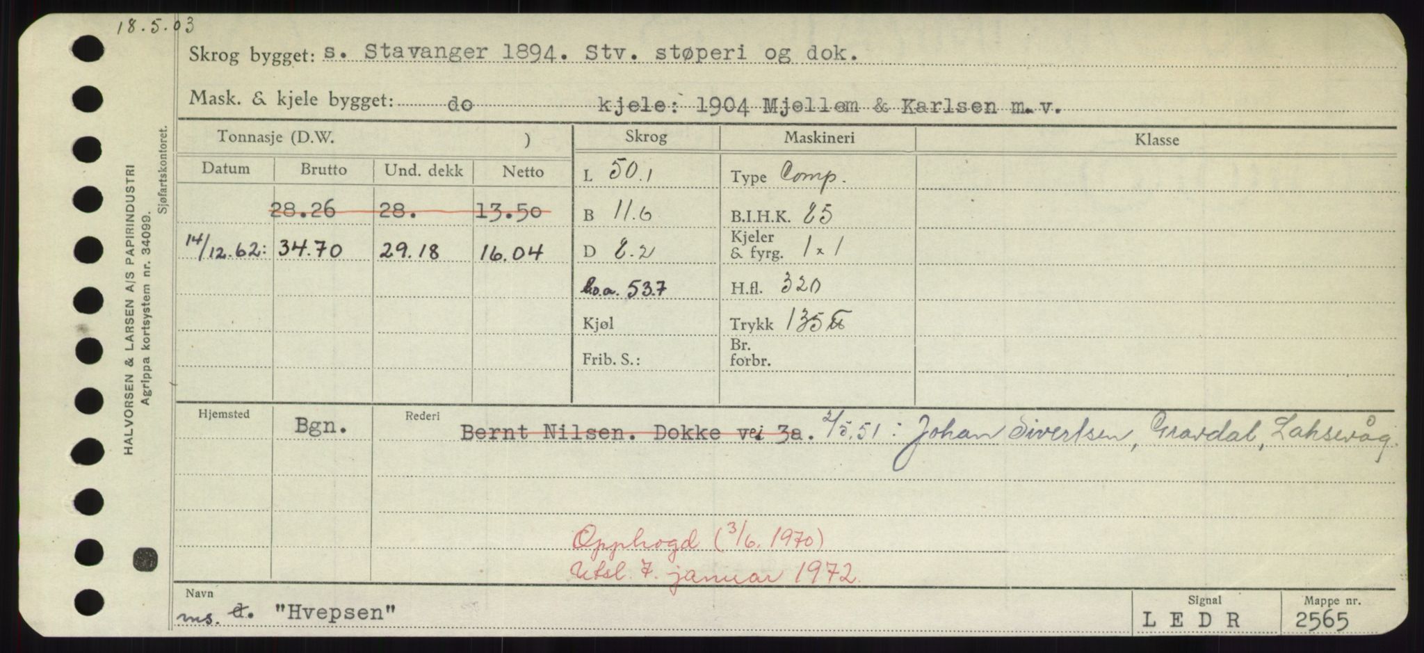 Sjøfartsdirektoratet med forløpere, Skipsmålingen, AV/RA-S-1627/H/Hd/L0017: Fartøy, Holi-Hå, p. 197