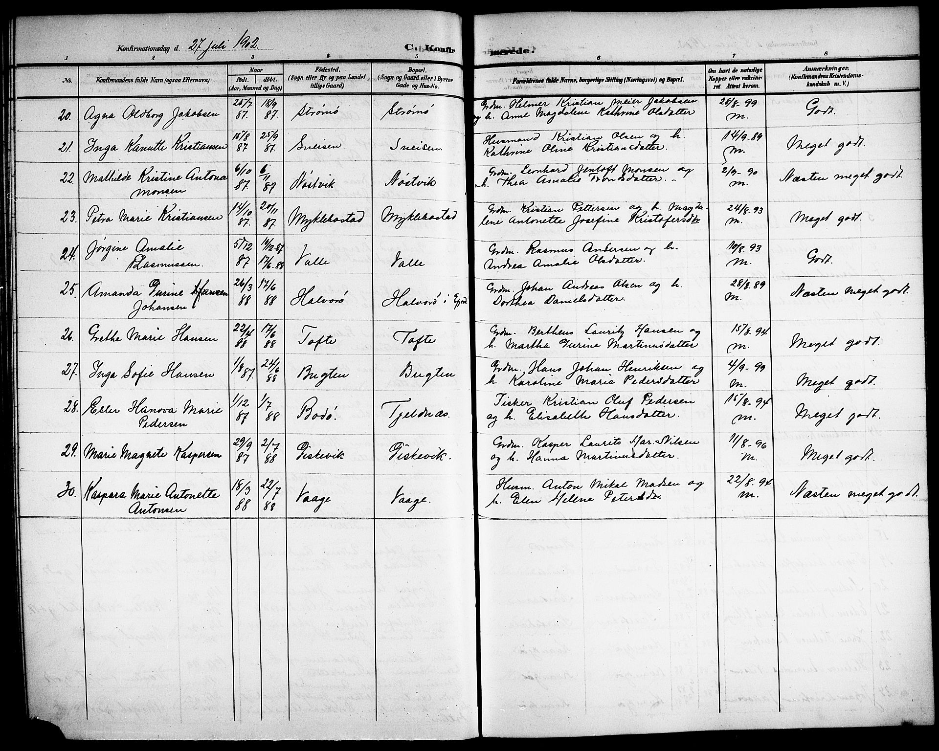 Ministerialprotokoller, klokkerbøker og fødselsregistre - Nordland, AV/SAT-A-1459/872/L1048: Parish register (copy) no. 872C04, 1898-1919