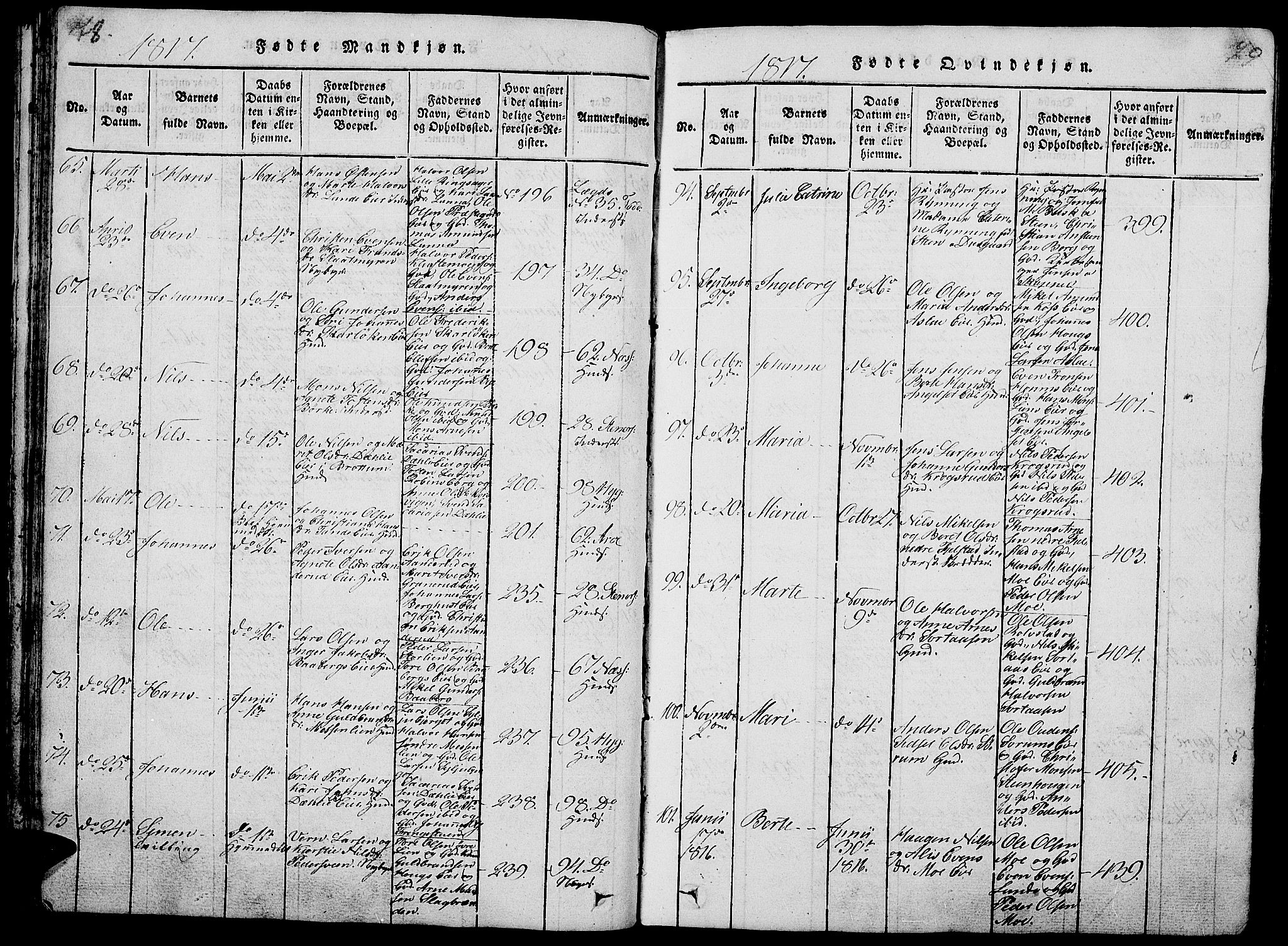 Ringsaker prestekontor, SAH/PREST-014/L/La/L0001: Parish register (copy) no. 1, 1814-1826, p. 78-79